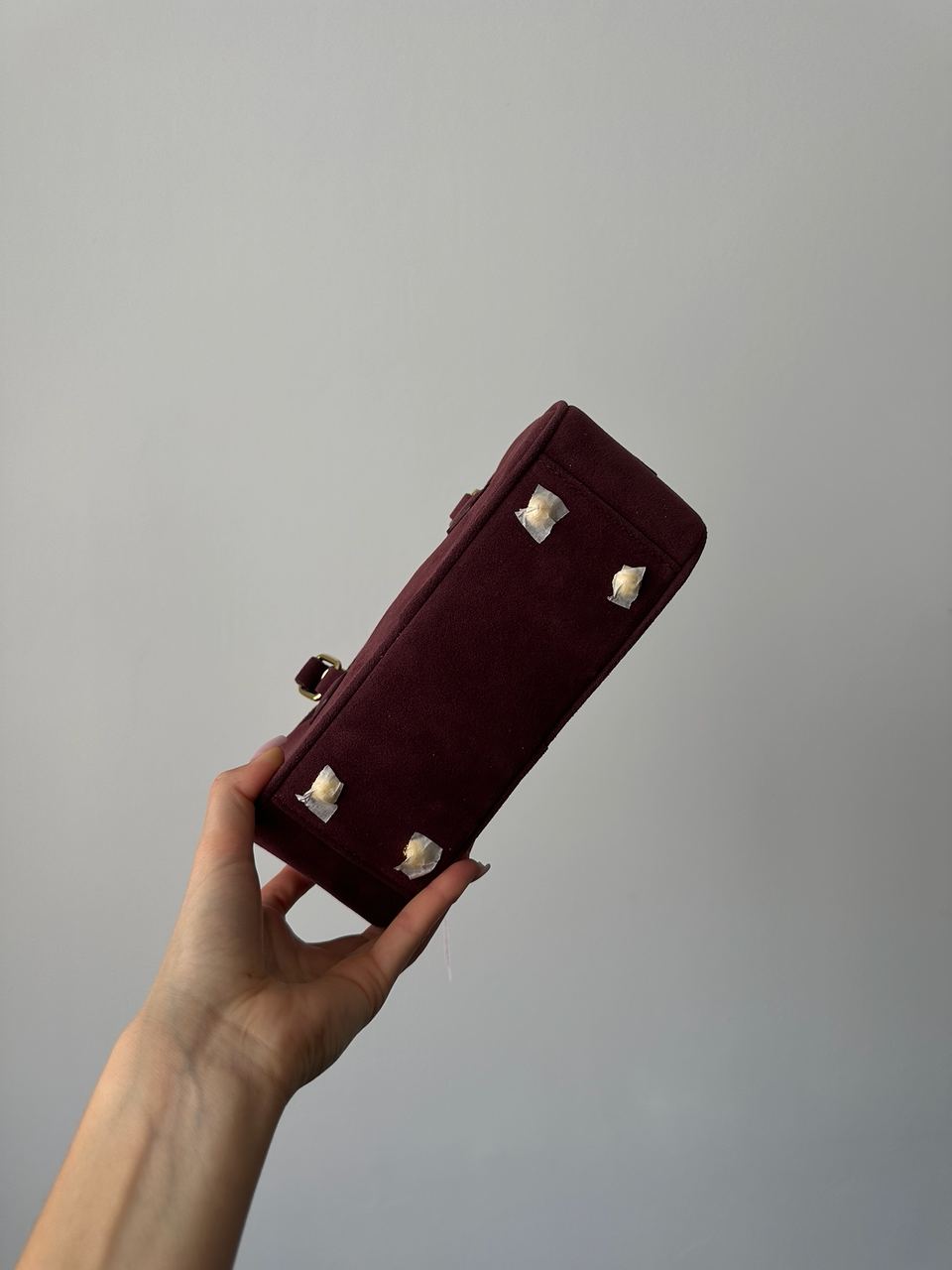 Miu Miu Arcadie Suede Bag Burgundy - 7