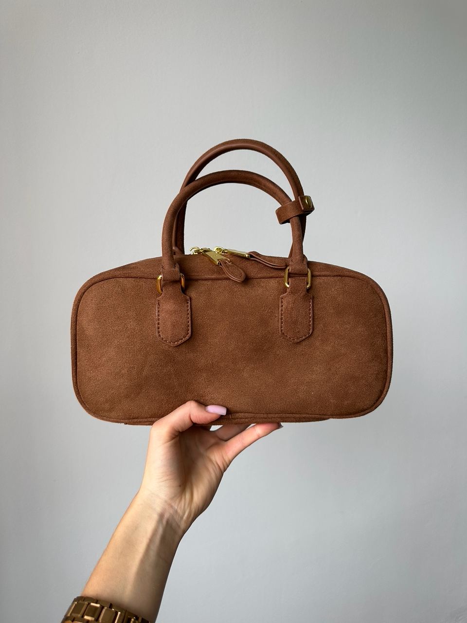 Miu Miu Arcadie Textile Bag Brown - 5