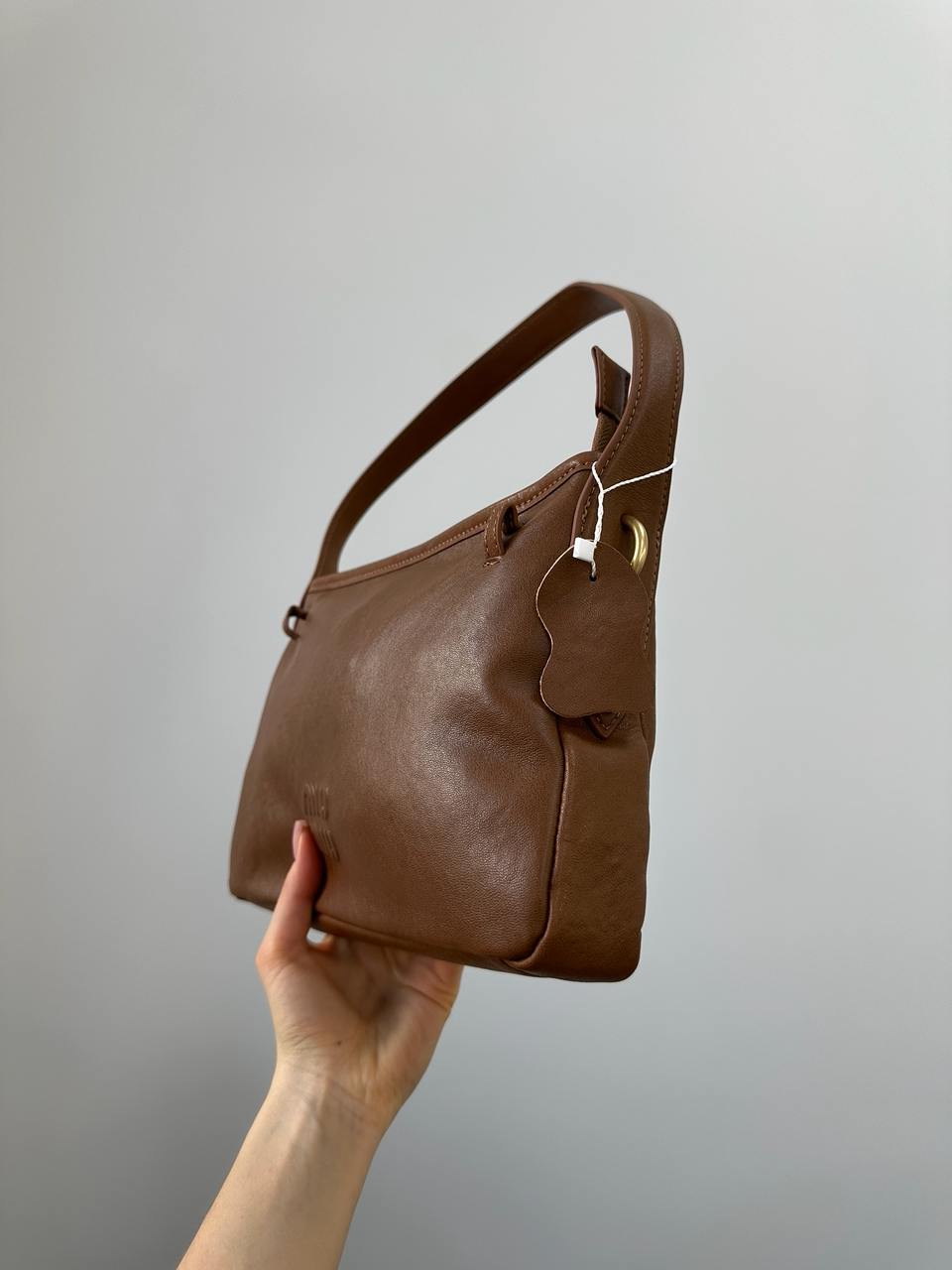 Miu Miu Aventure Nappa Leather Bag Brown - 5