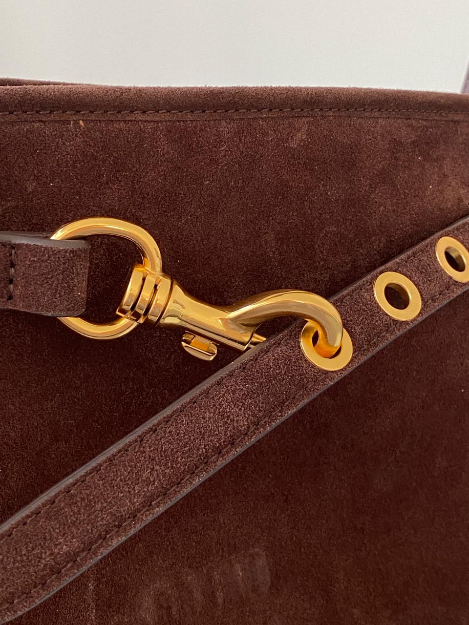 Miu Miu Aventure Nappa Leather Bag Chocolate Suede - 6