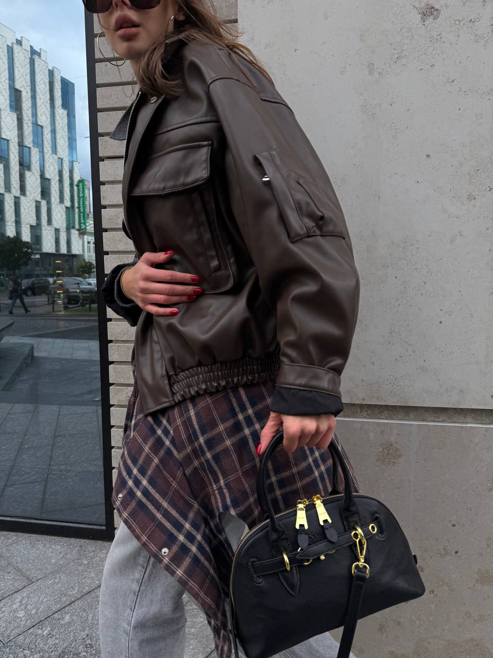 Miu Miu Aventure Nappa Leather Top-Handle Bag Black - 2