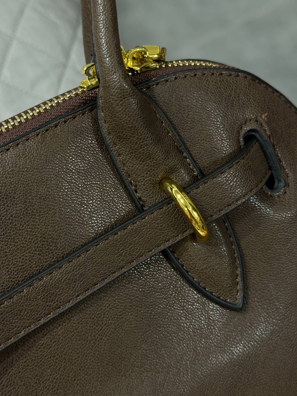 Miu Miu Aventure Nappa Leather Top-Handle Bag Brown - 8