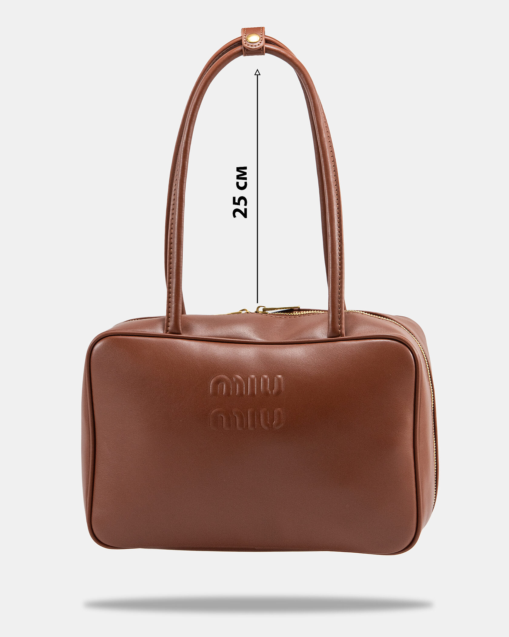 Miu Miu Beau Leather Top-Handle Bag In Brown - 4