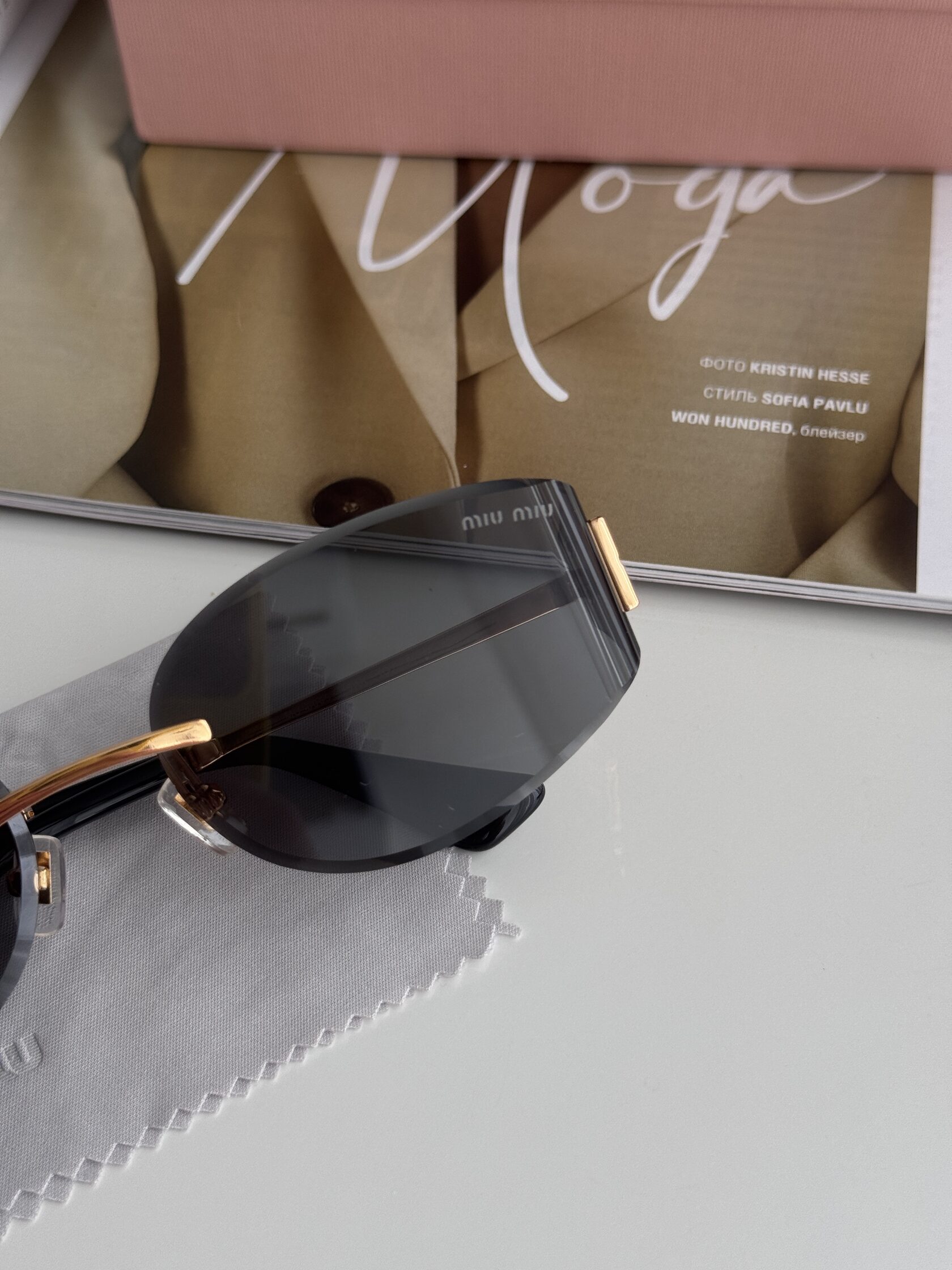 Miu Miu Black/Gold MU 8065 5AK-101 - 6