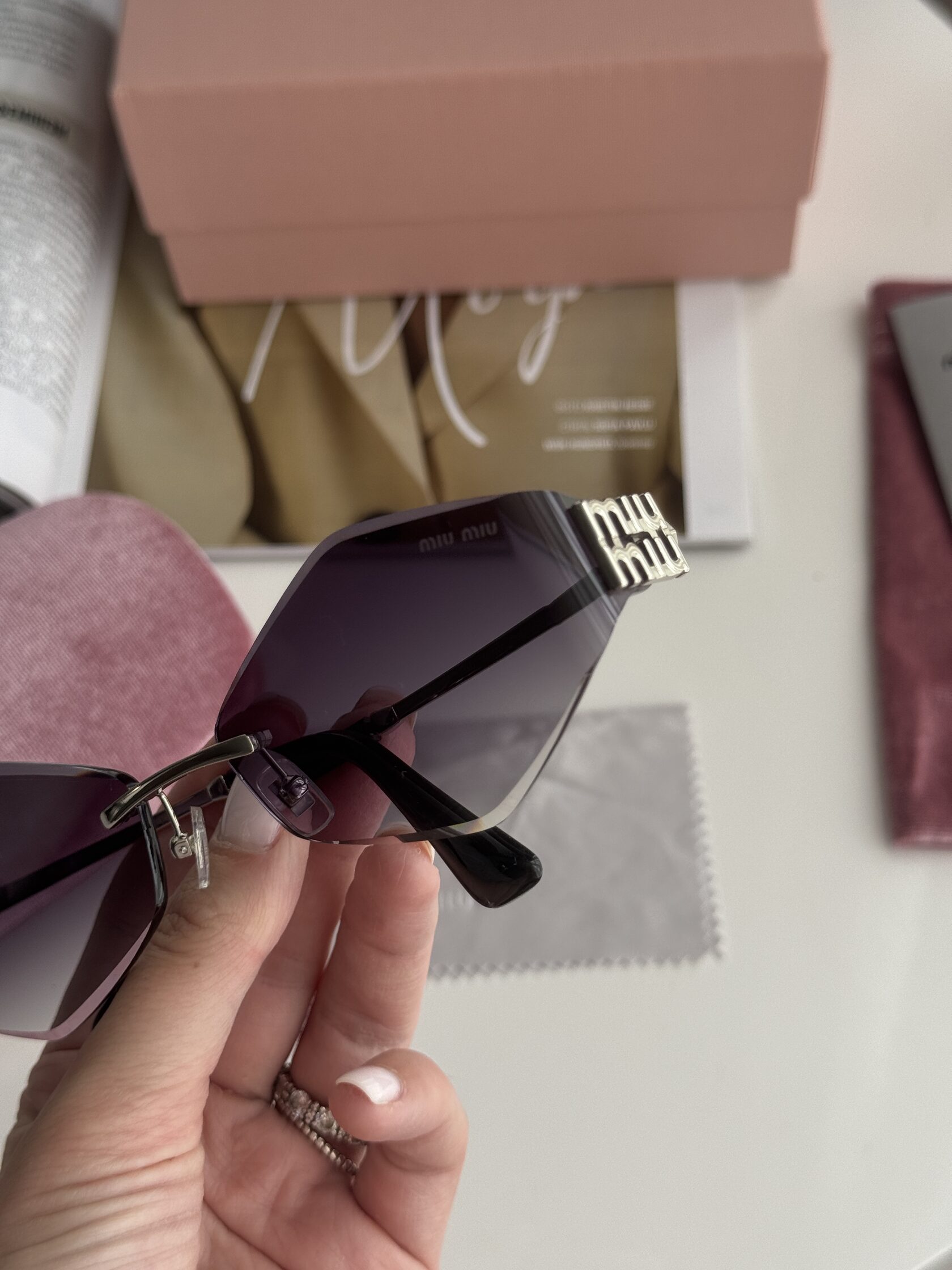 Miu Miu Black/Silver MU 140AV AAV-101 - 5