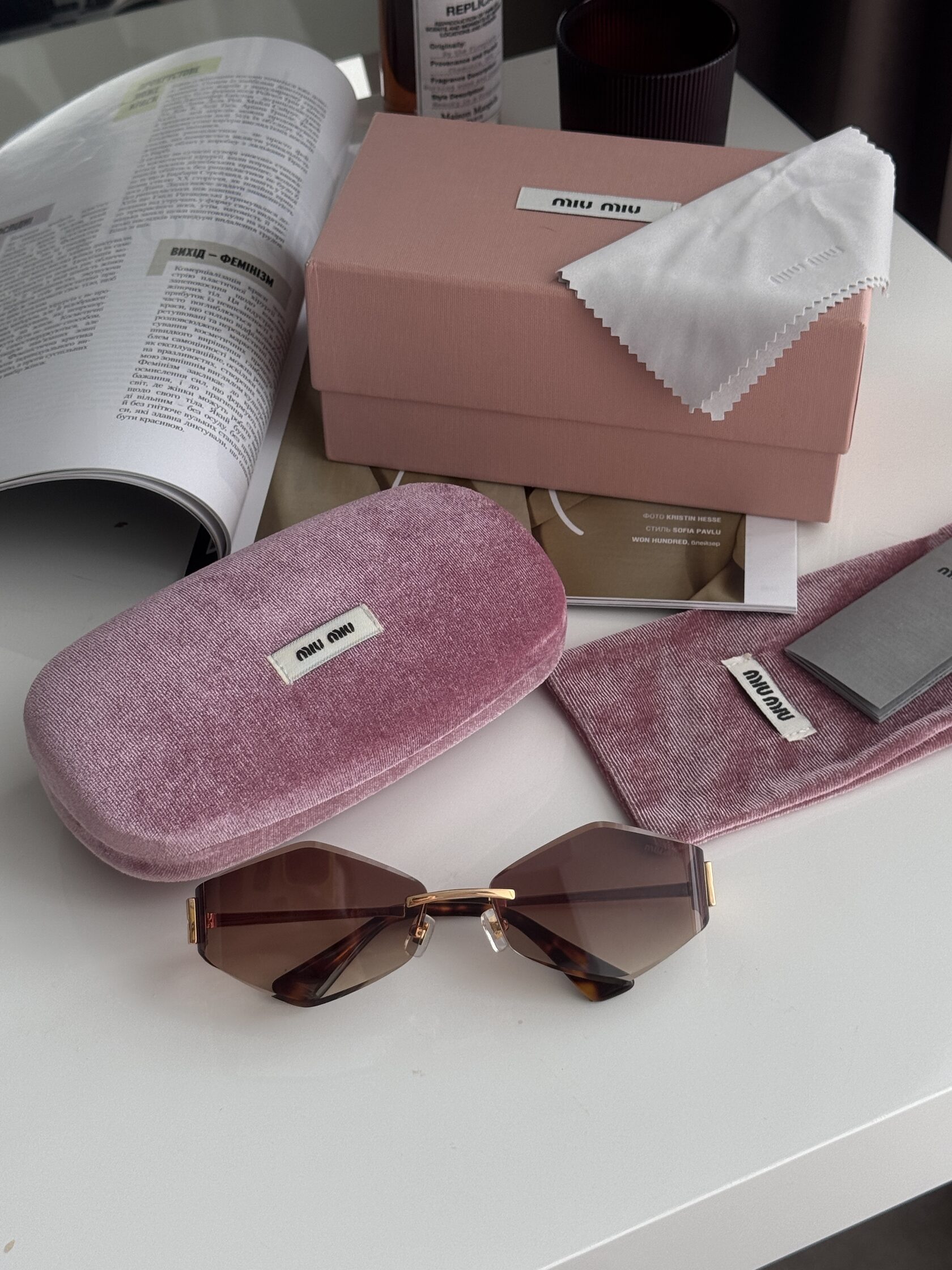 Miu Miu Brown/Gold MU 140AV 09X-101 - 3