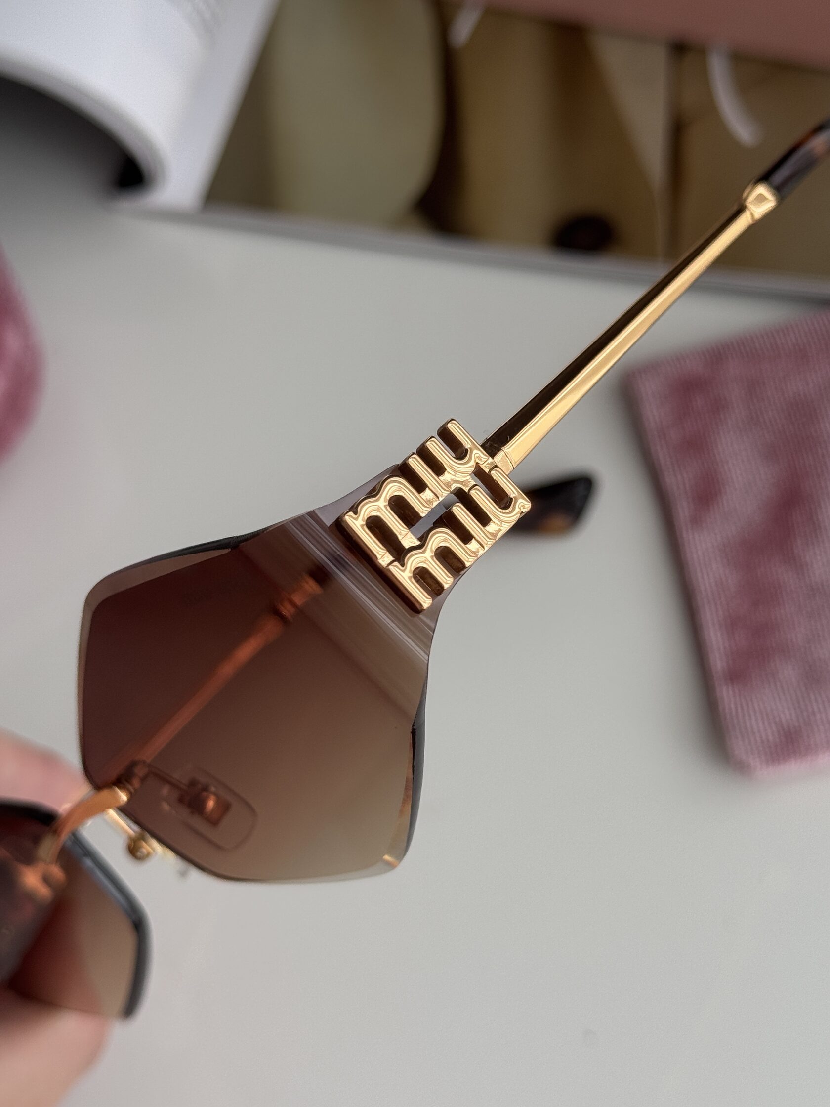 Miu Miu Brown/Gold MU 140AV 09X-101 - 5