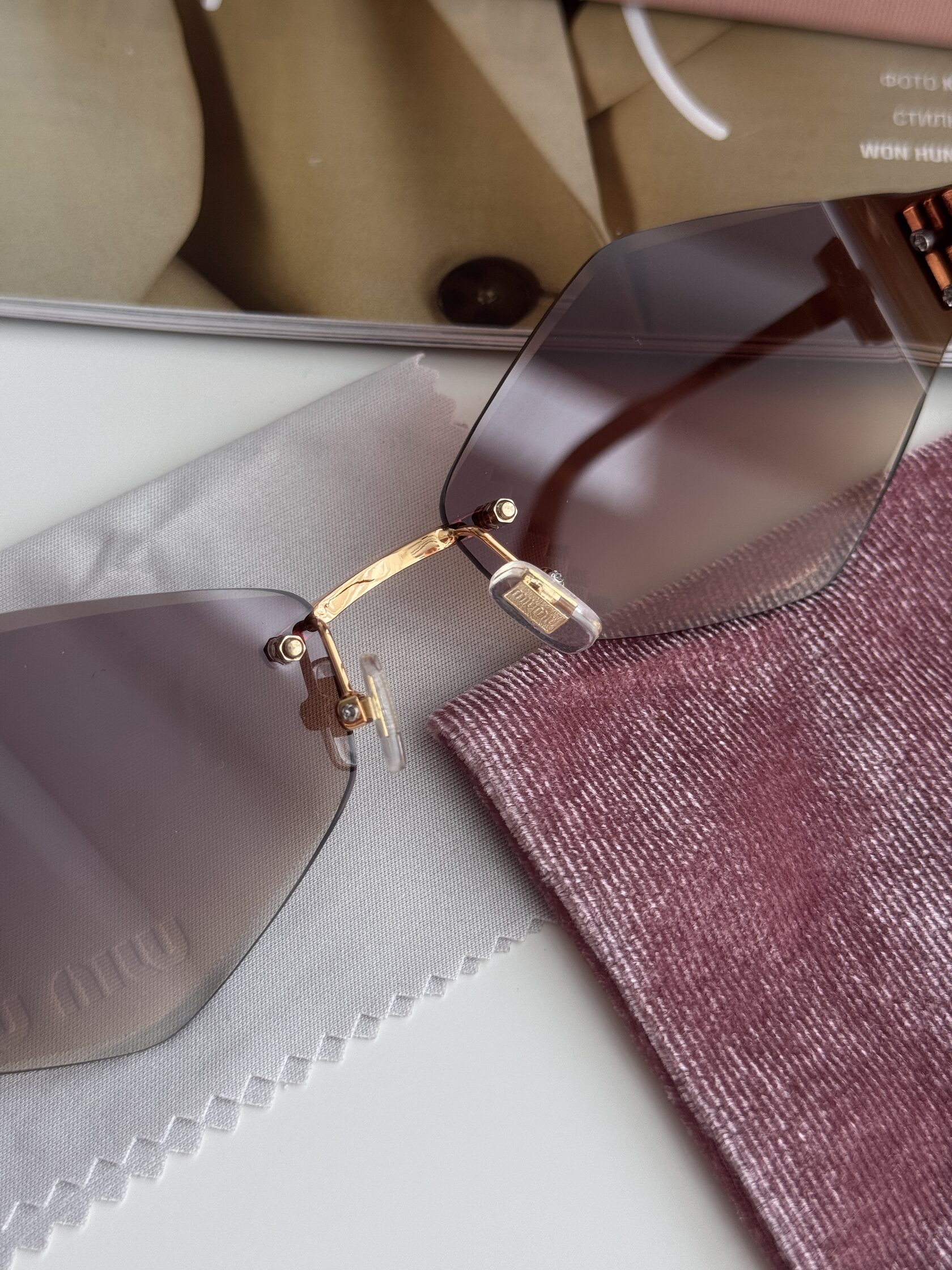 Miu Miu Brown/Gold MU 140AV 09X-101 - 7