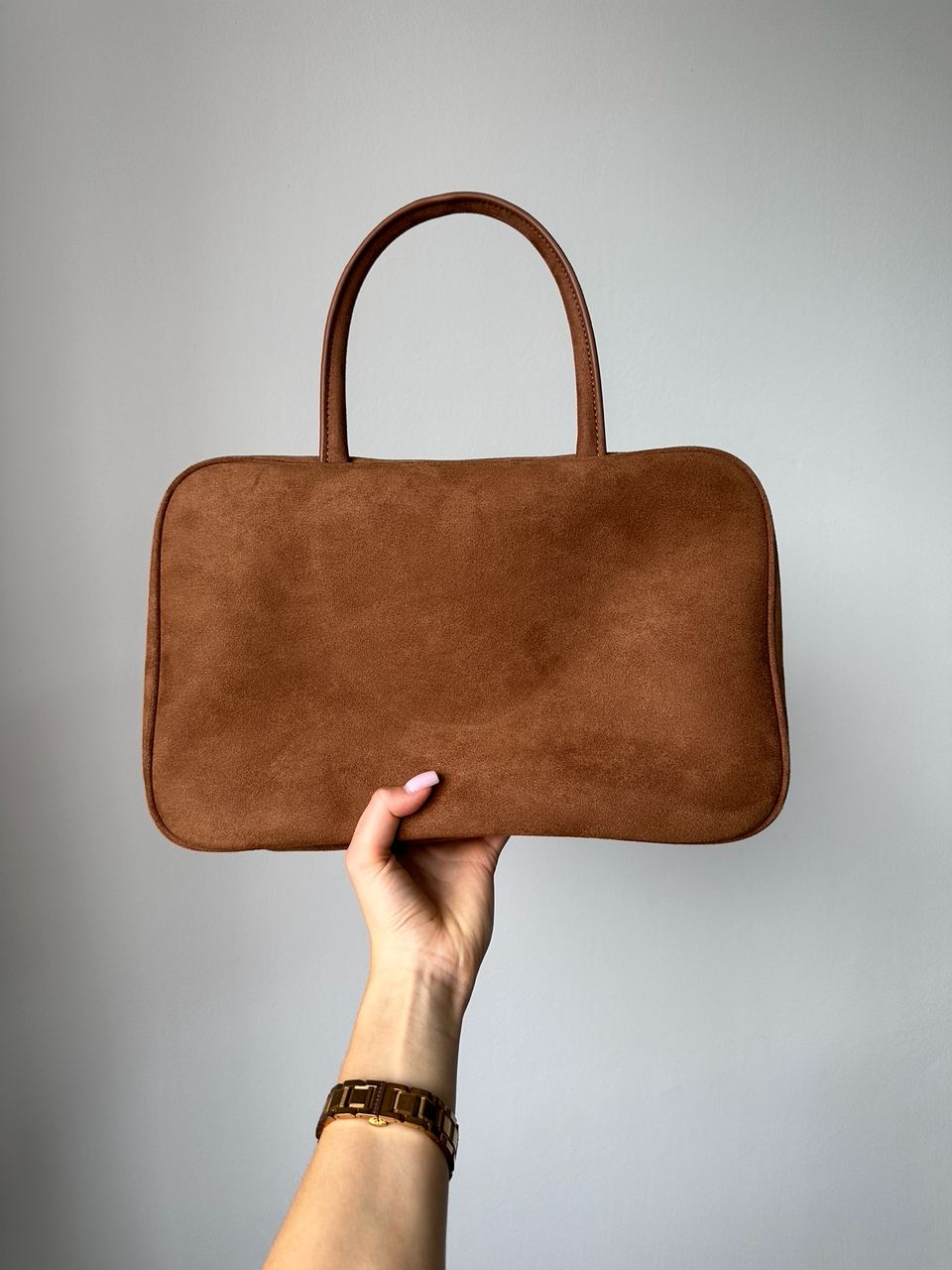 Miu Miu Brown Textile Beau Top-Handle Bag - 4