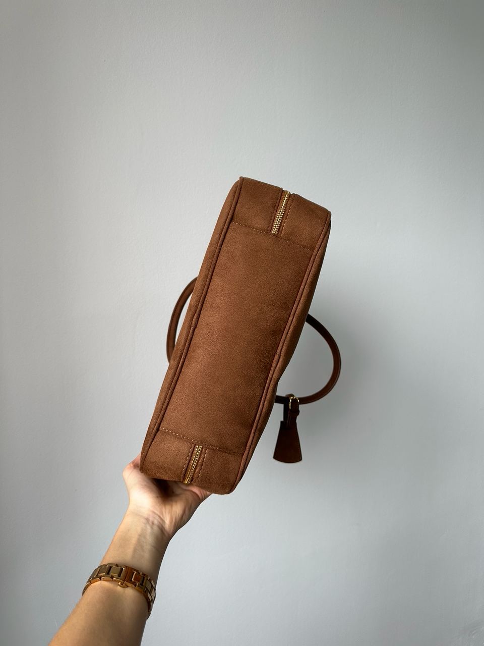 Miu Miu Brown Textile Beau Top-Handle Bag - 6