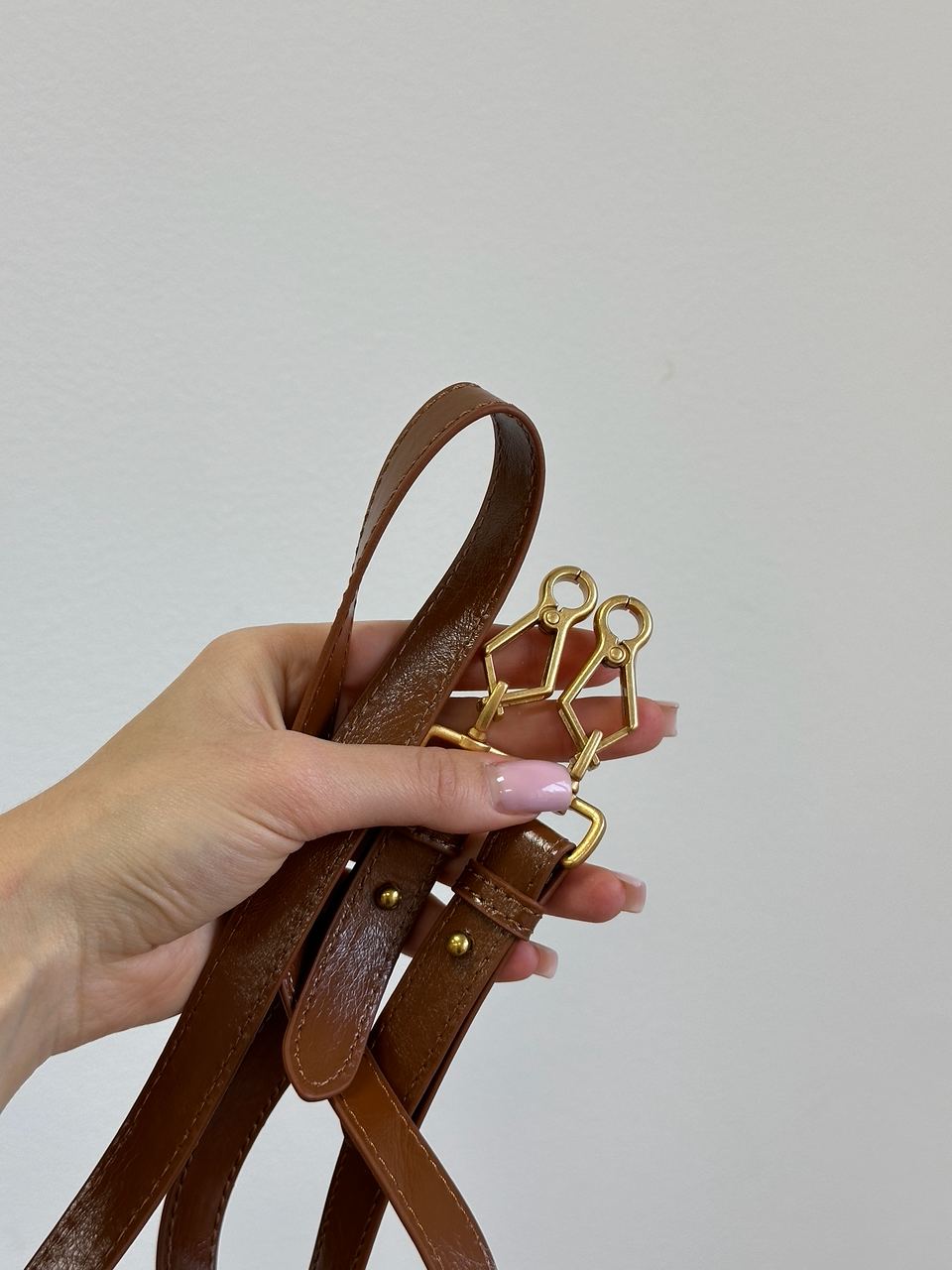 Miu Miu Brown Vitello Lux Leather Gathered Tote - 10