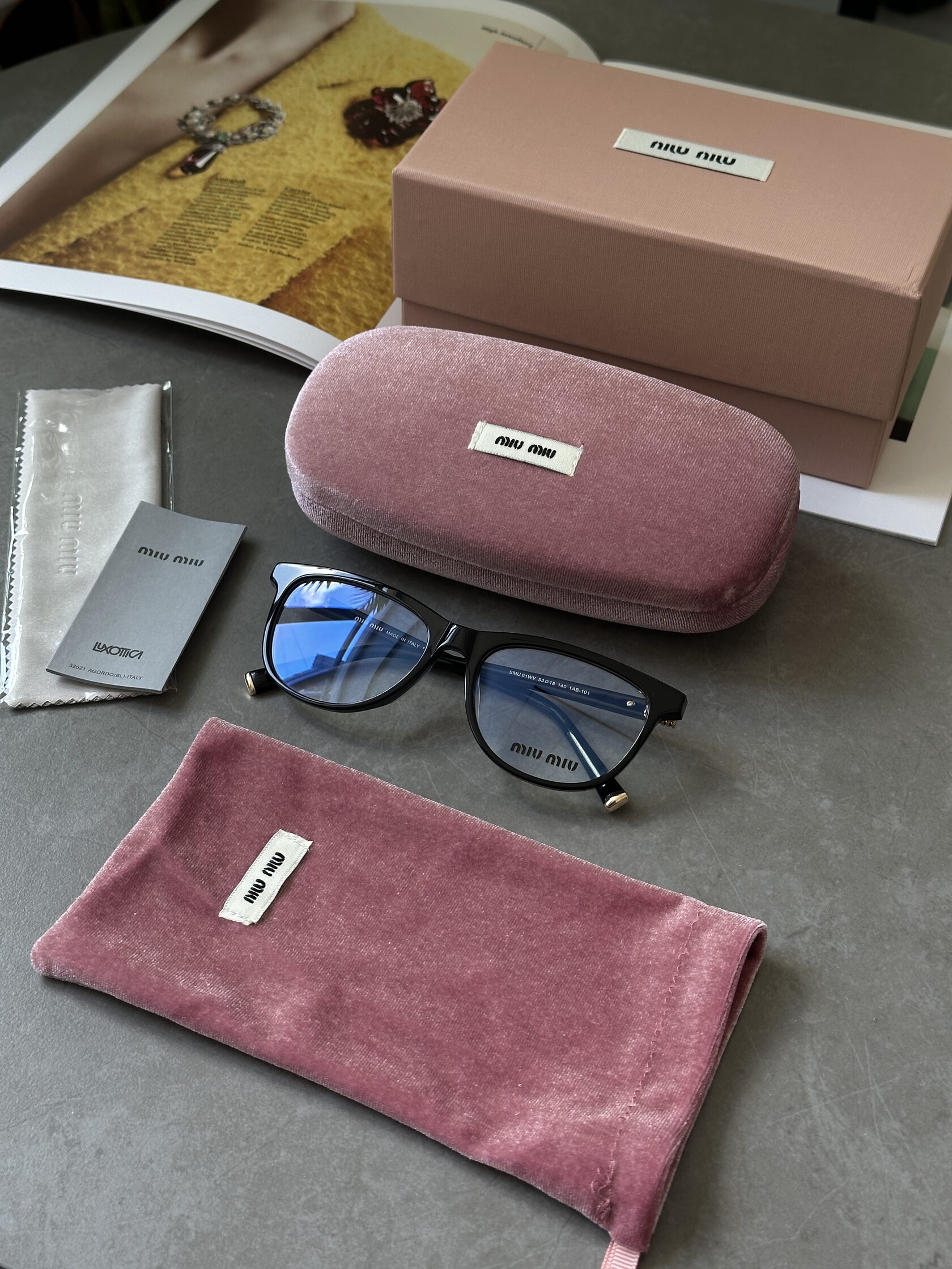 Miu Miu Clear/Black SMU 01WV 1AB-101 - 2