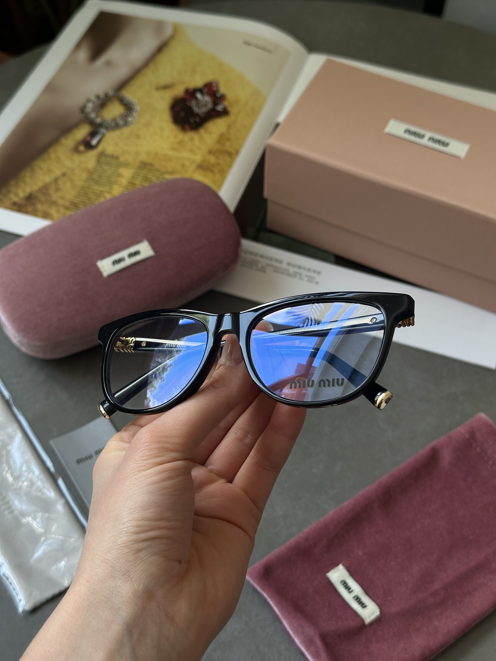 Miu Miu Clear/Black SMU 01WV 1AB-101 - 7