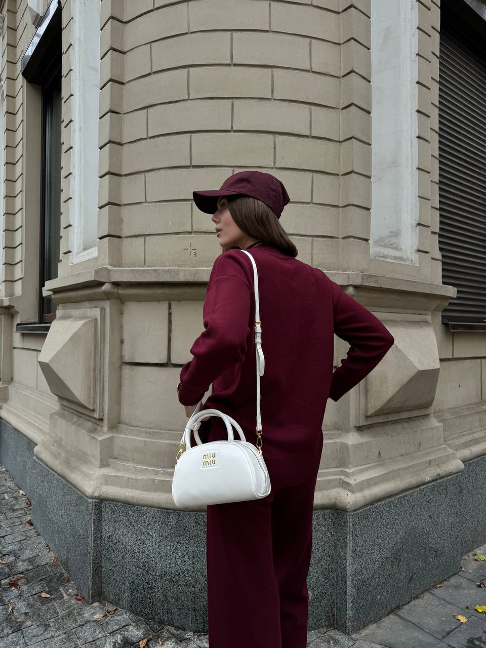 Miu Miu Half-Moon Leather Handbag White - 3