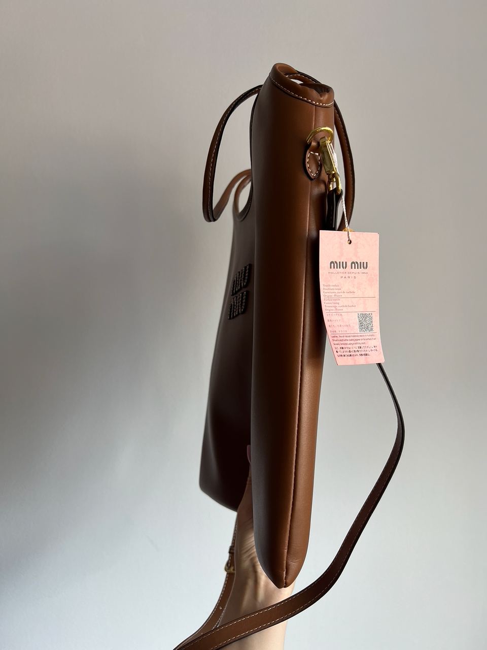 Miu Miu Ivy Leather Bag Brown - 5