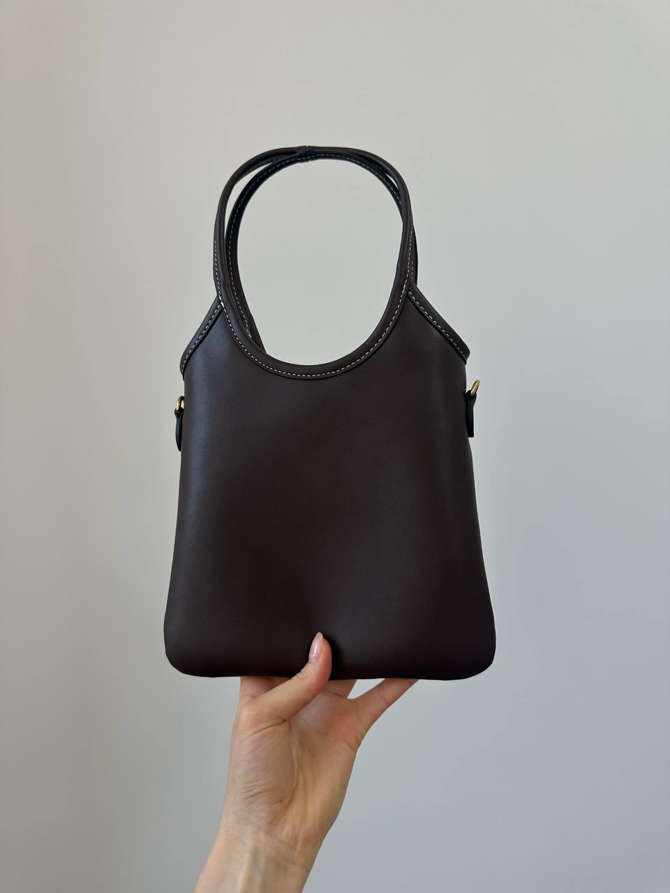 Miu Miu Ivy Leather Mini Bag Dark Brown - 7