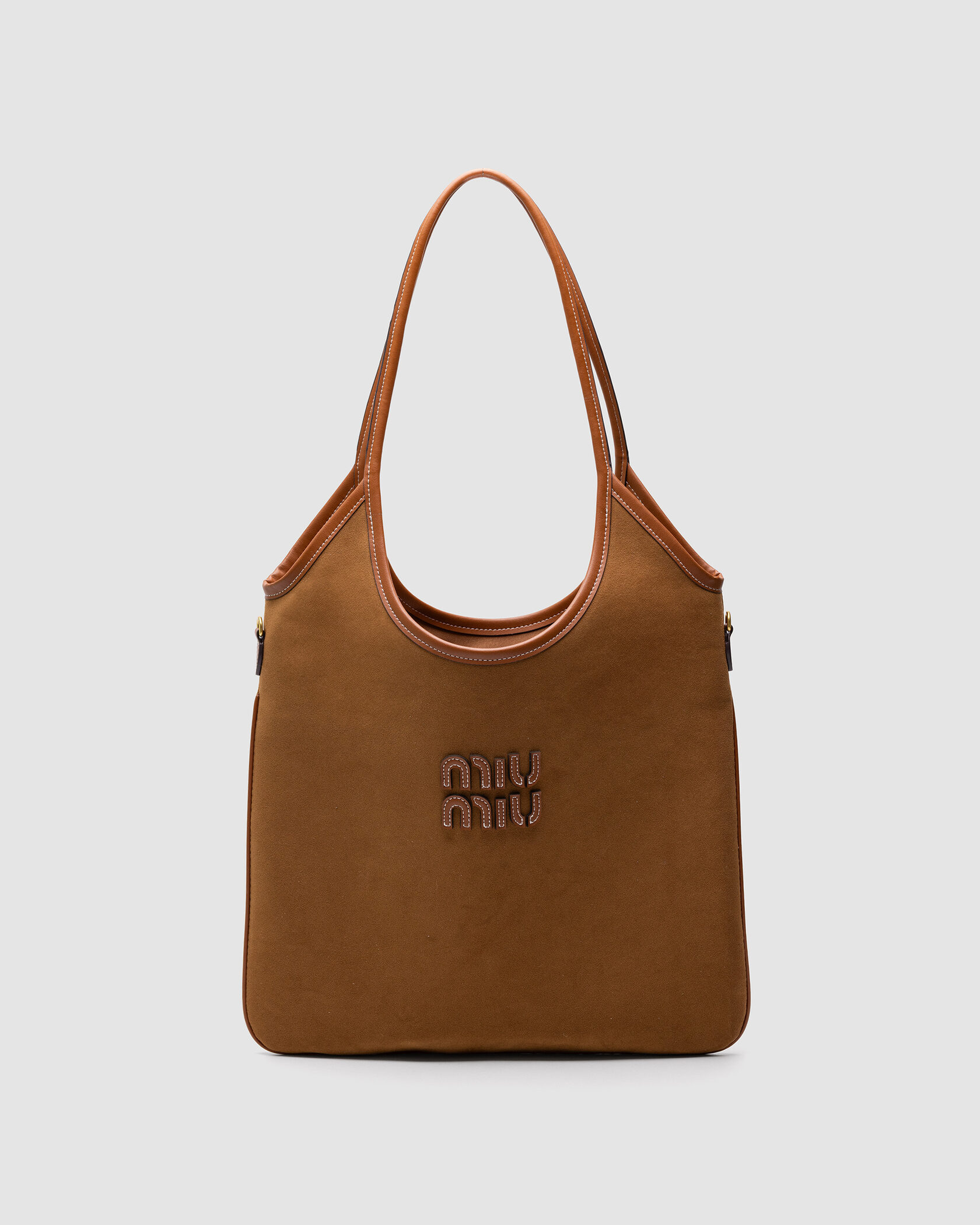 Miu Miu Ivy Suede Bag Brown - 13