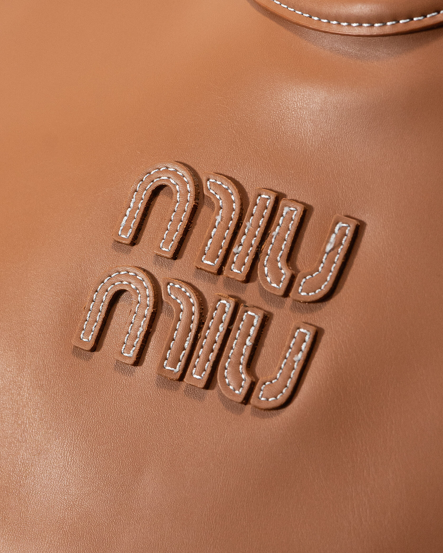 Miu Miu Large Hobo Bag in Cognac/Tan Leather - 5