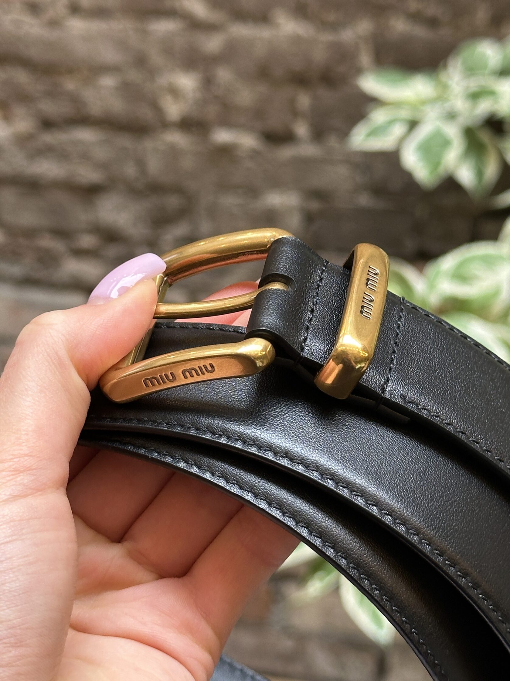 Miu Miu Leather Belt Black - 11