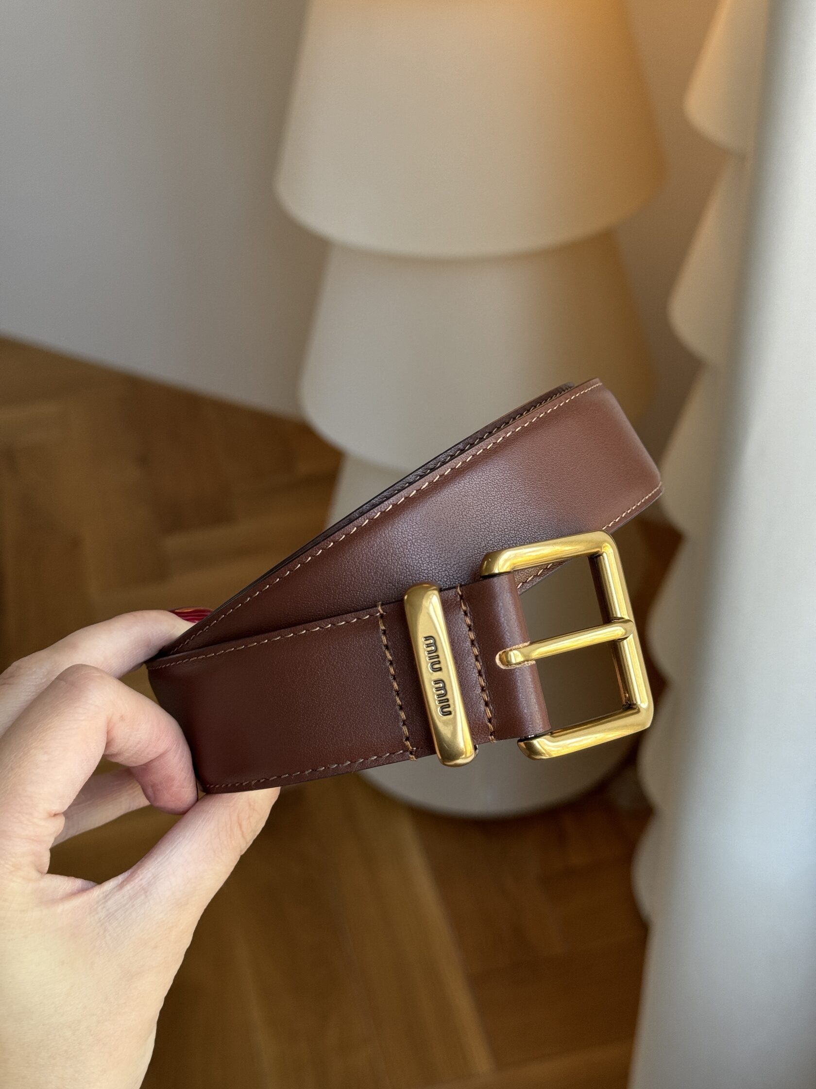 Miu Miu Leather Belt Brown - 11