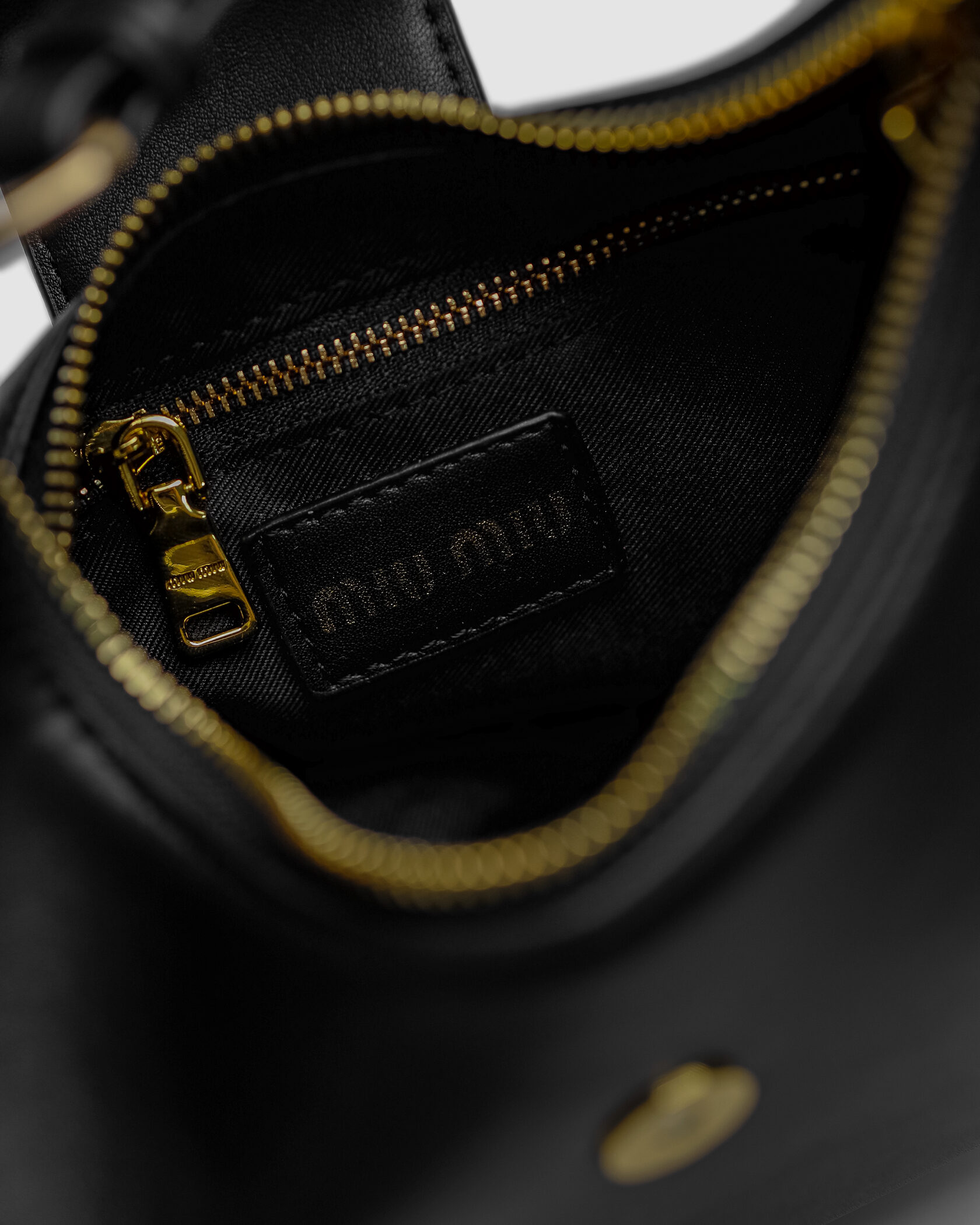 Miu Miu Leather Hobo Bag Black/Black - 14