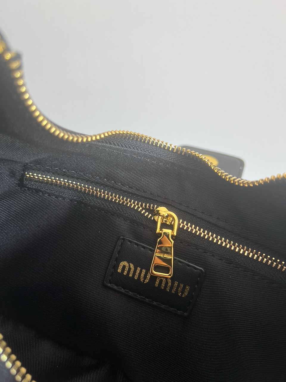 Miu Miu Leather Hobo Bag Black/Black - 15