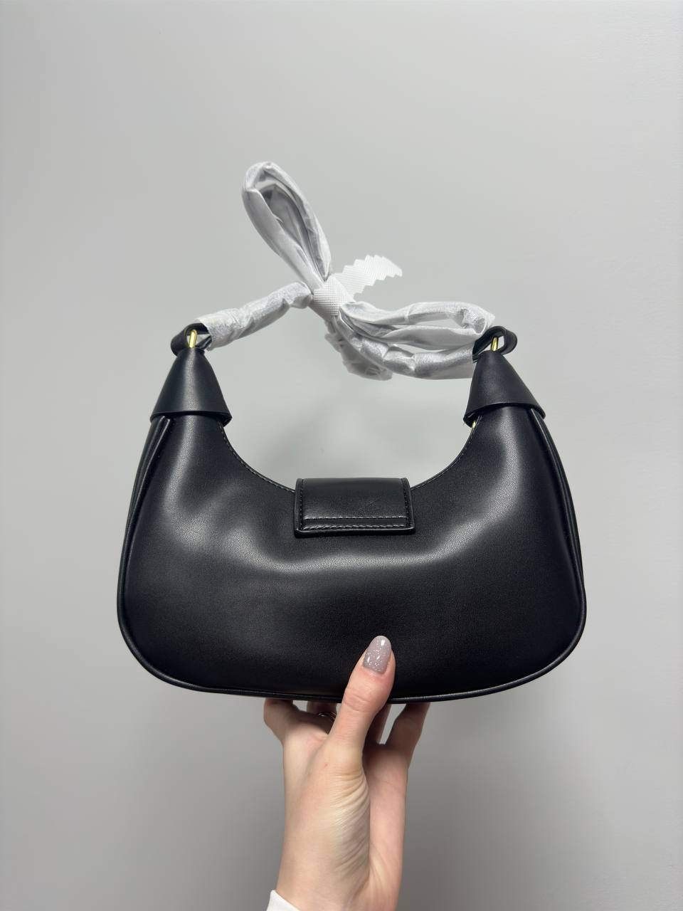 Miu Miu Leather Mini Hobo Bag Black/Black - 4