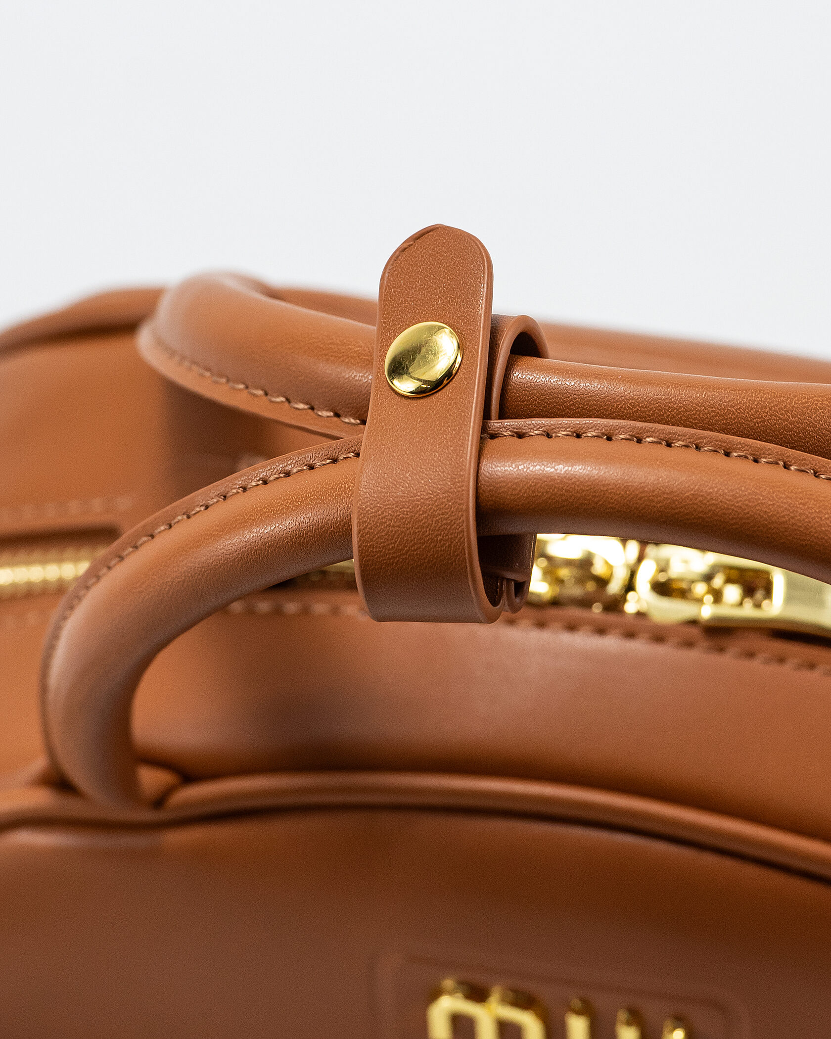 Miu Miu Leather Top Handle Bag Brown - 13