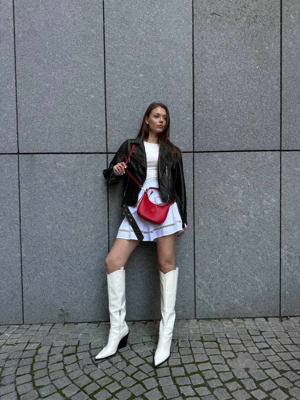 Miu Miu Leather Top-handle Bag In Red - 4