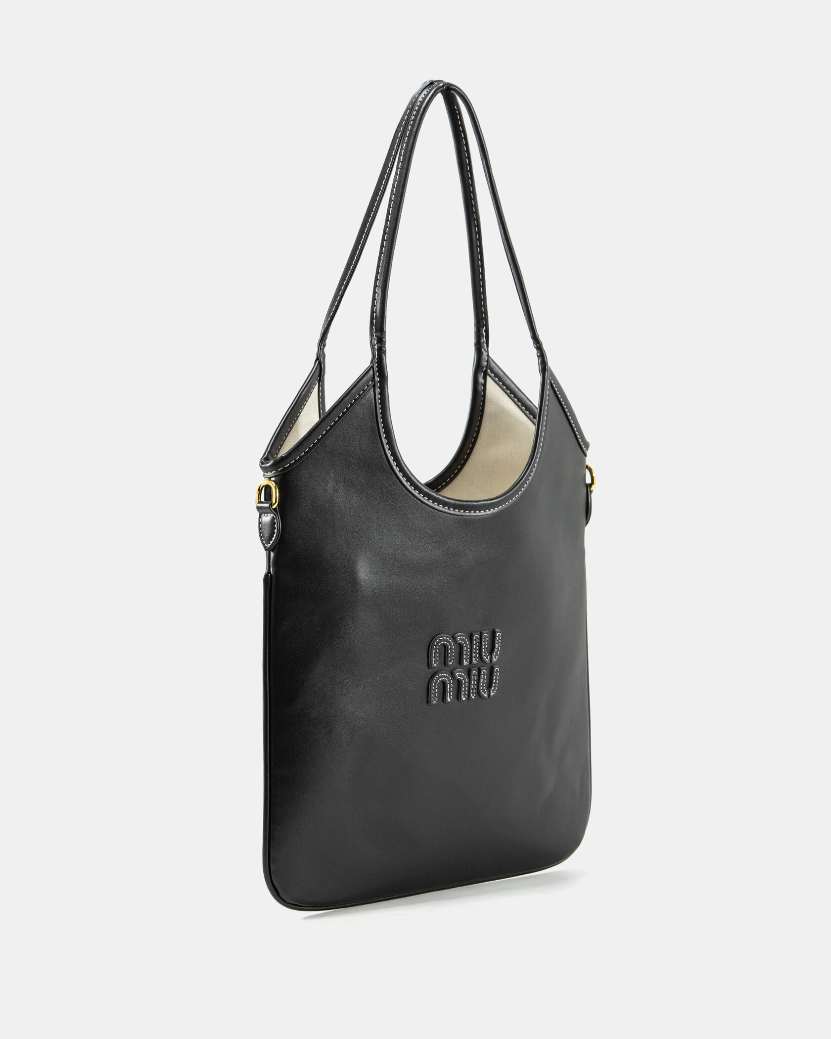 Miu Miu Medium Hobo Bag in Black Leather - 7