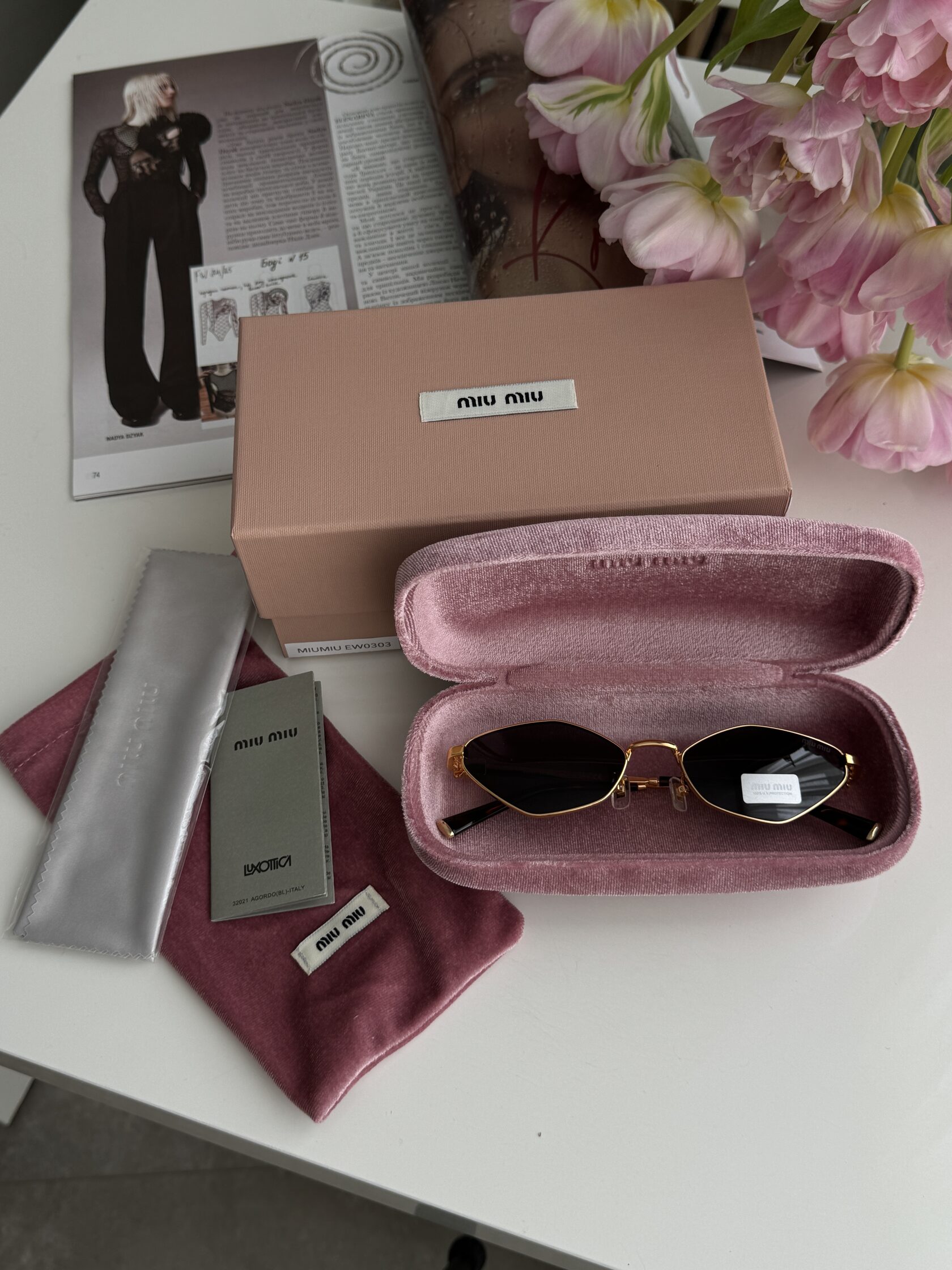 Miu Miu MU56Z 5AK-061 Black/Gold - 4