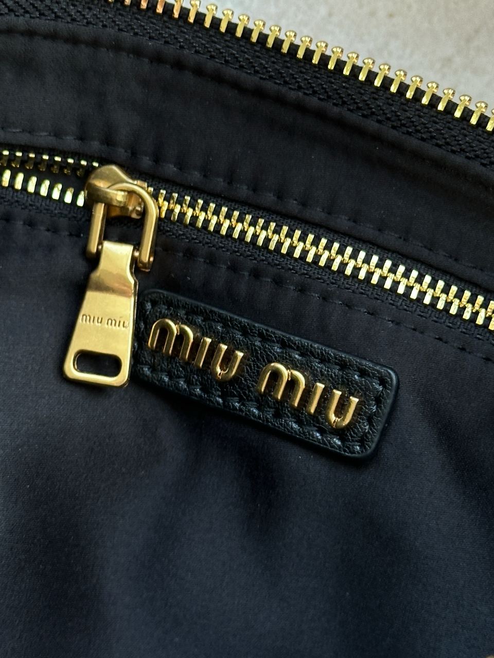 Miu Miu Nappa Leather Pocket Bag Black - 10