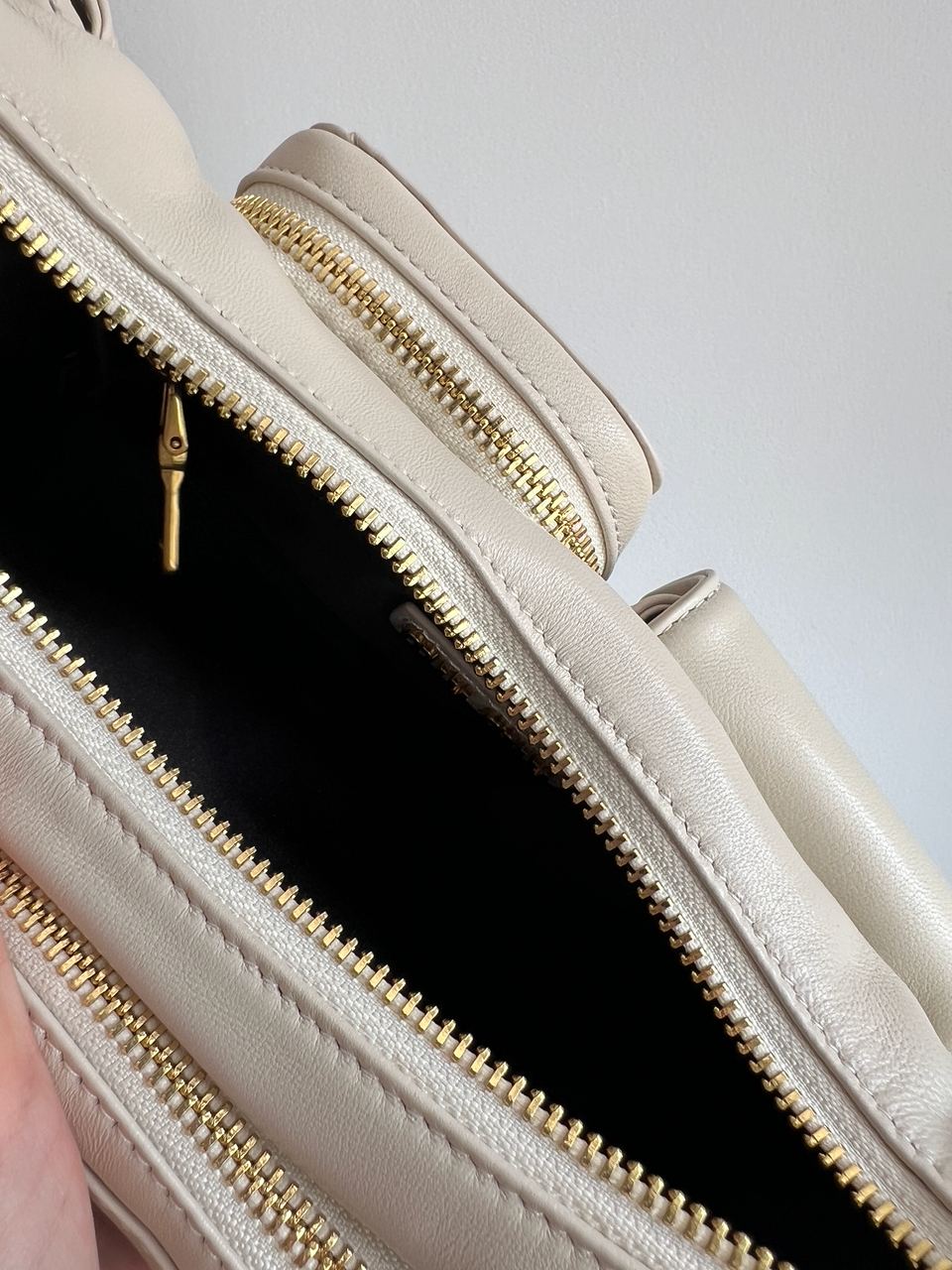 Miu Miu Nappa Leather Pocket Bag Cream - 9