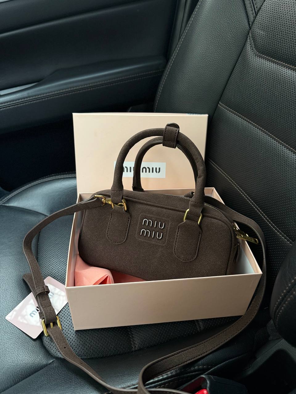 Miu Miu Nappa Leather Pocket Bag - 2