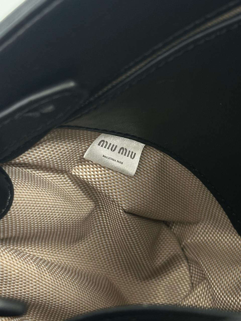 Miu Miu Nappa Shoulder Bag Black - 17