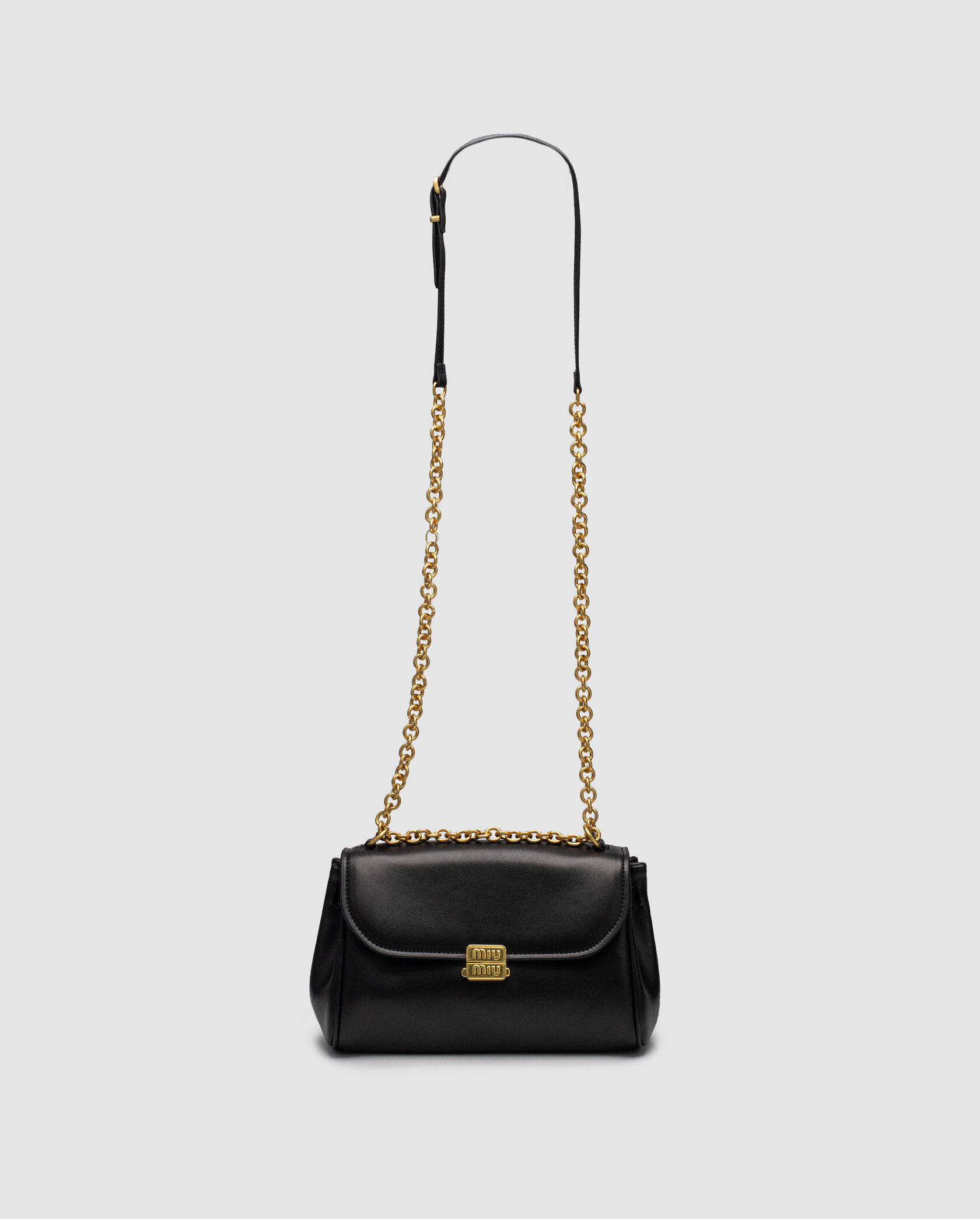 Miu Miu Nappa Shoulder Bag Black - 3
