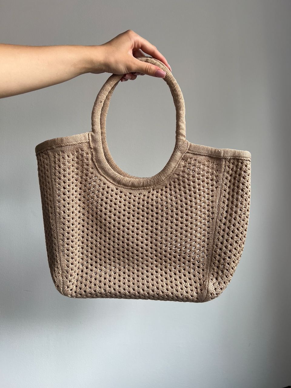 Miu Miu Raffia And Linen Tote Bag Beige - 6