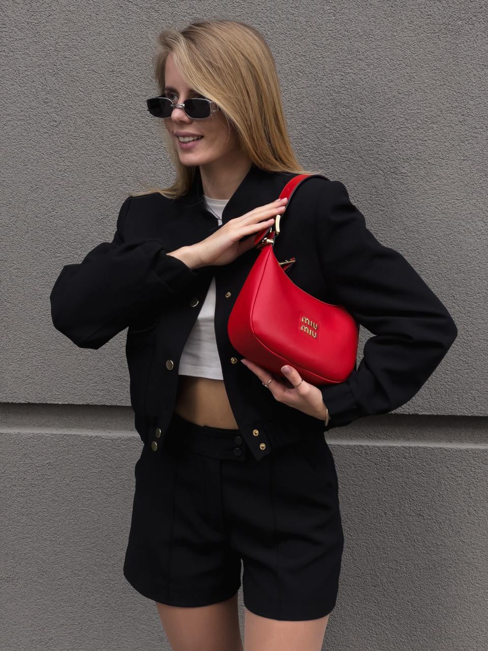 Miu Miu Red Leather Hobo Bag - 12