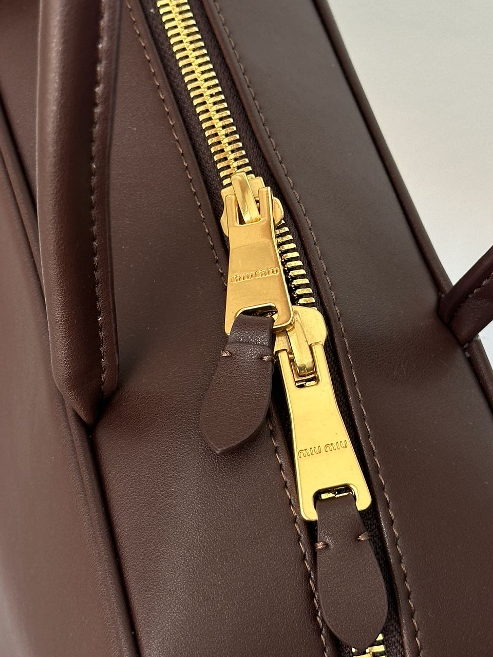 Miu Miu Ripe Cherry Leather Beau Top-Handle Bag - 8