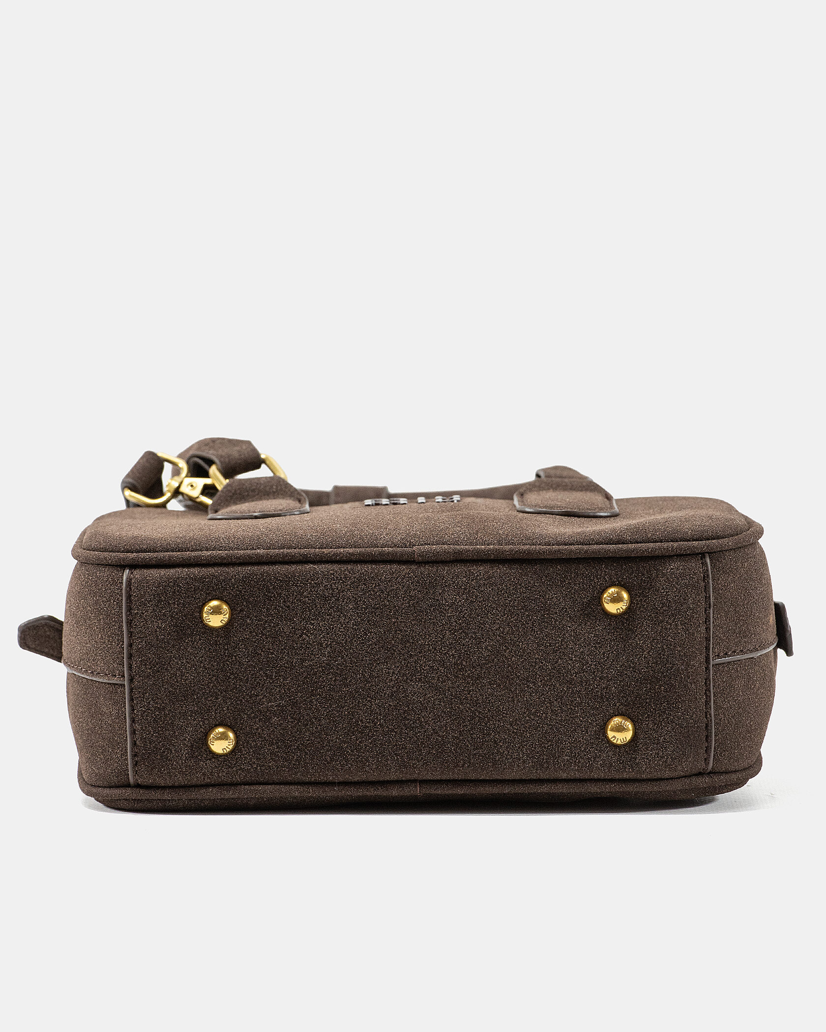 Miu Miu Small Arcadie Bag in Brown Suede - 12