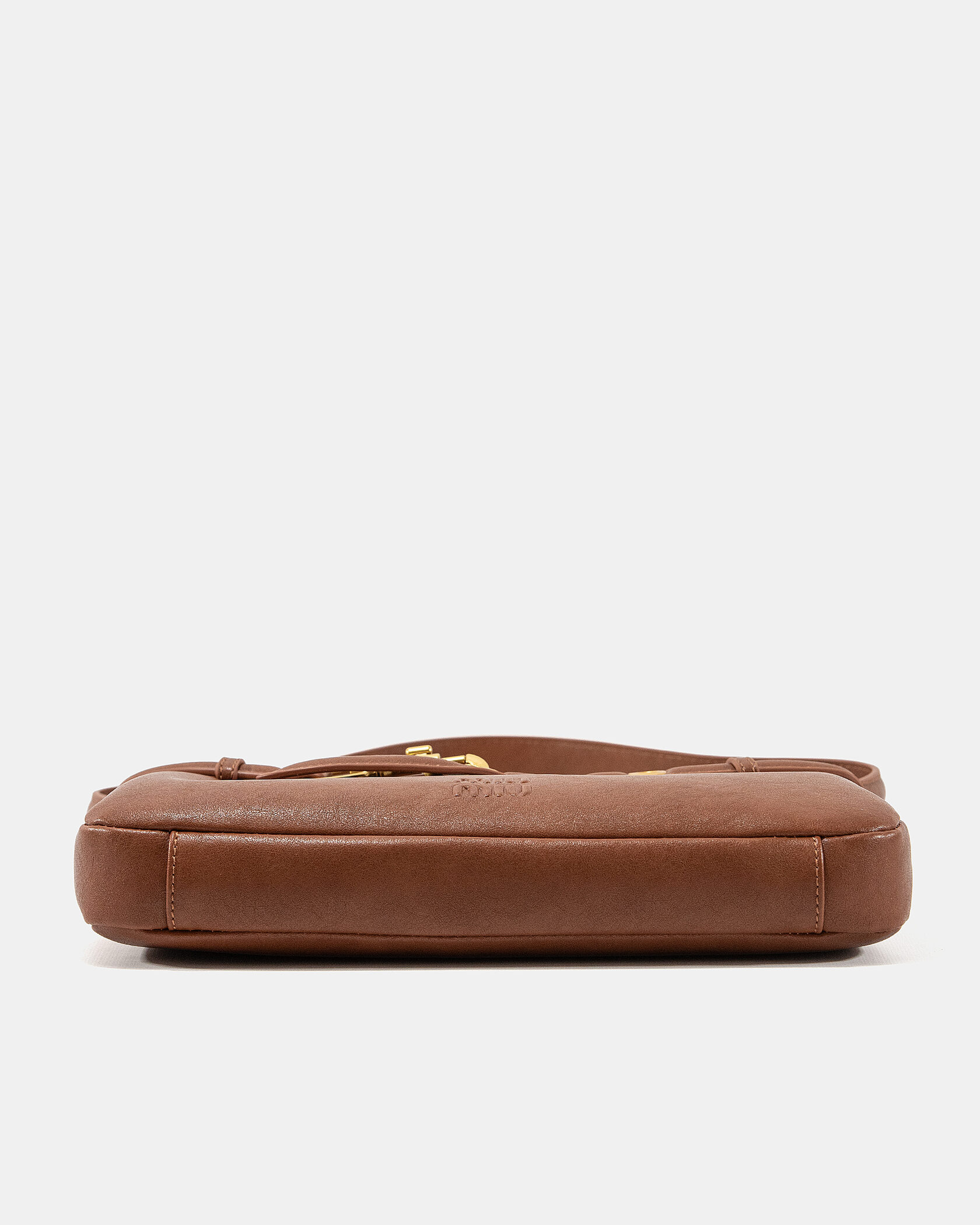 Miu Miu Small Baguette Shoulder Bag in Brown Leather - 8