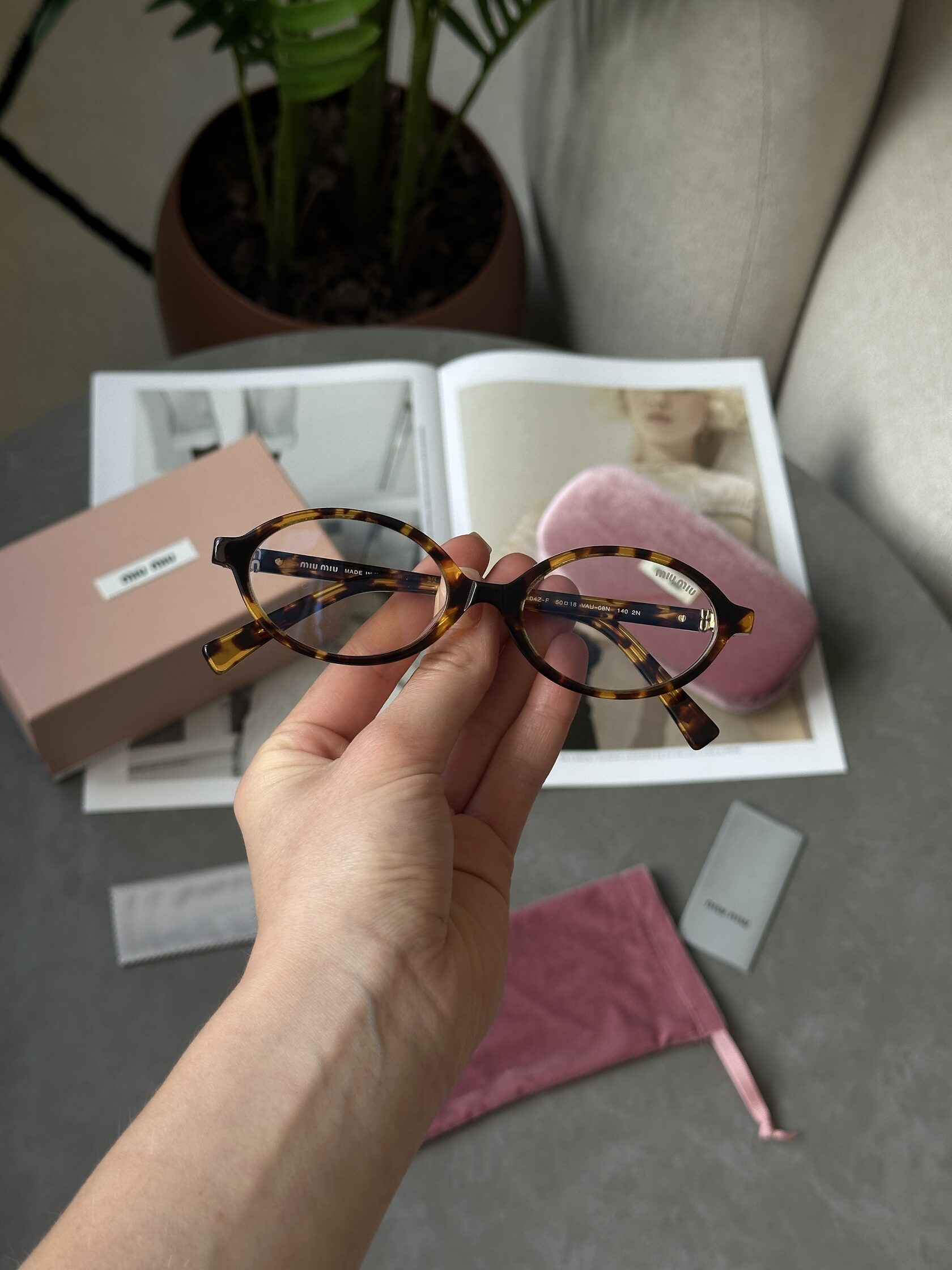 Miu Miu SMU04Z-F VAU-08N 2N Clear/Leo - 4