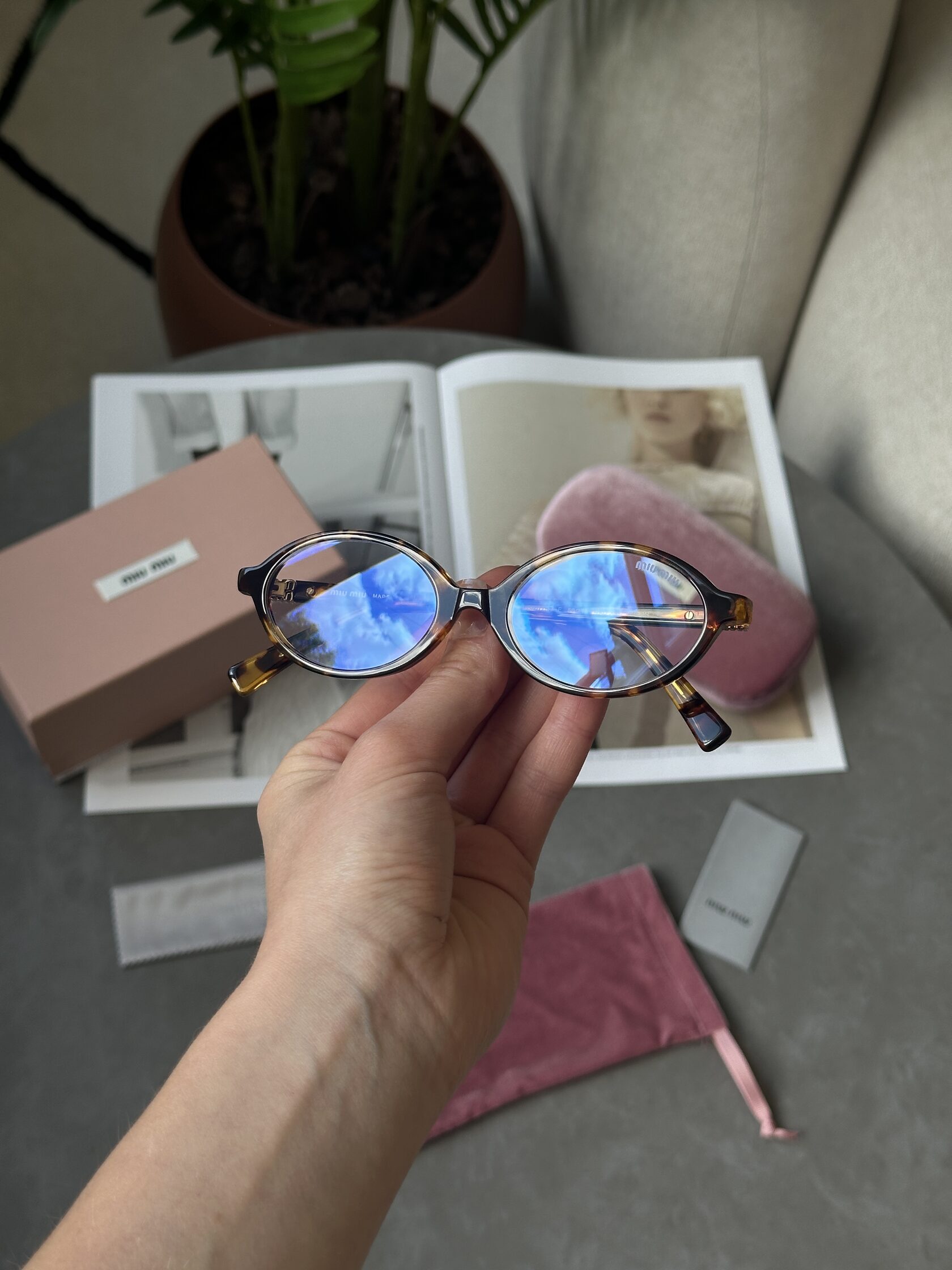 Miu Miu SMU04Z-F VAU-08N 2N Clear/Leo - 6