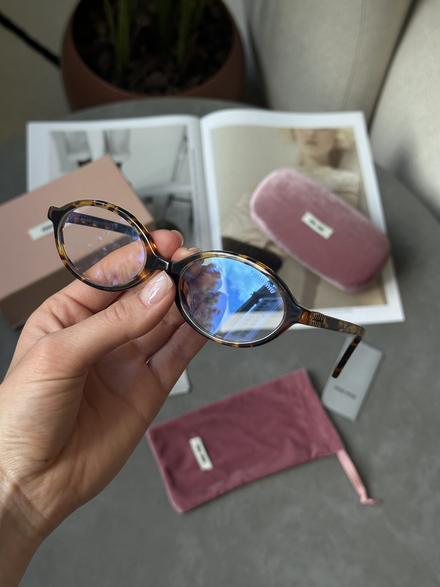 Miu Miu SMU04Z-F VAU-08N 2N Clear/Leo - 7