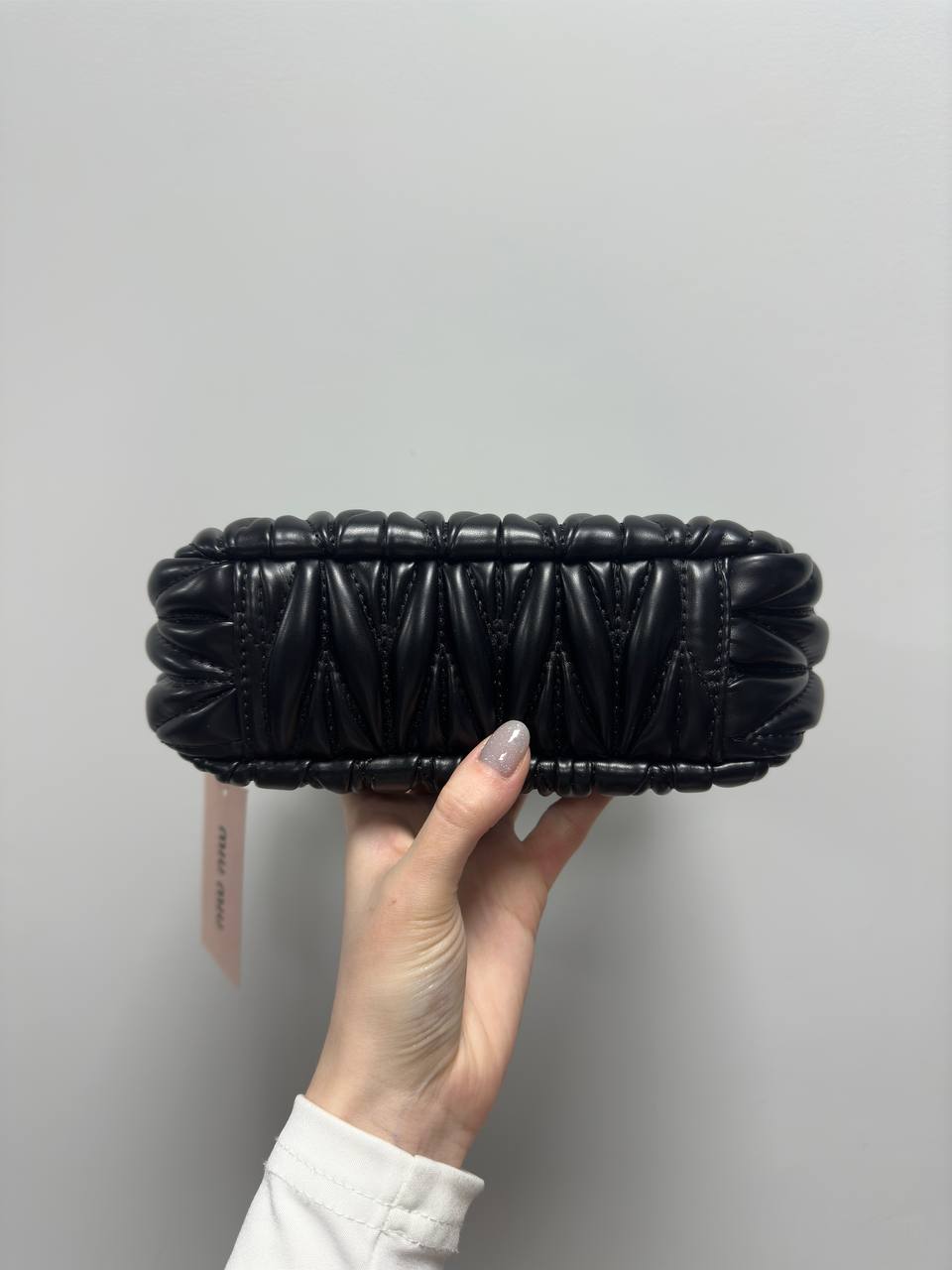 Miu Miu Wander Matelasse Medium Hobo Bag Black - 4