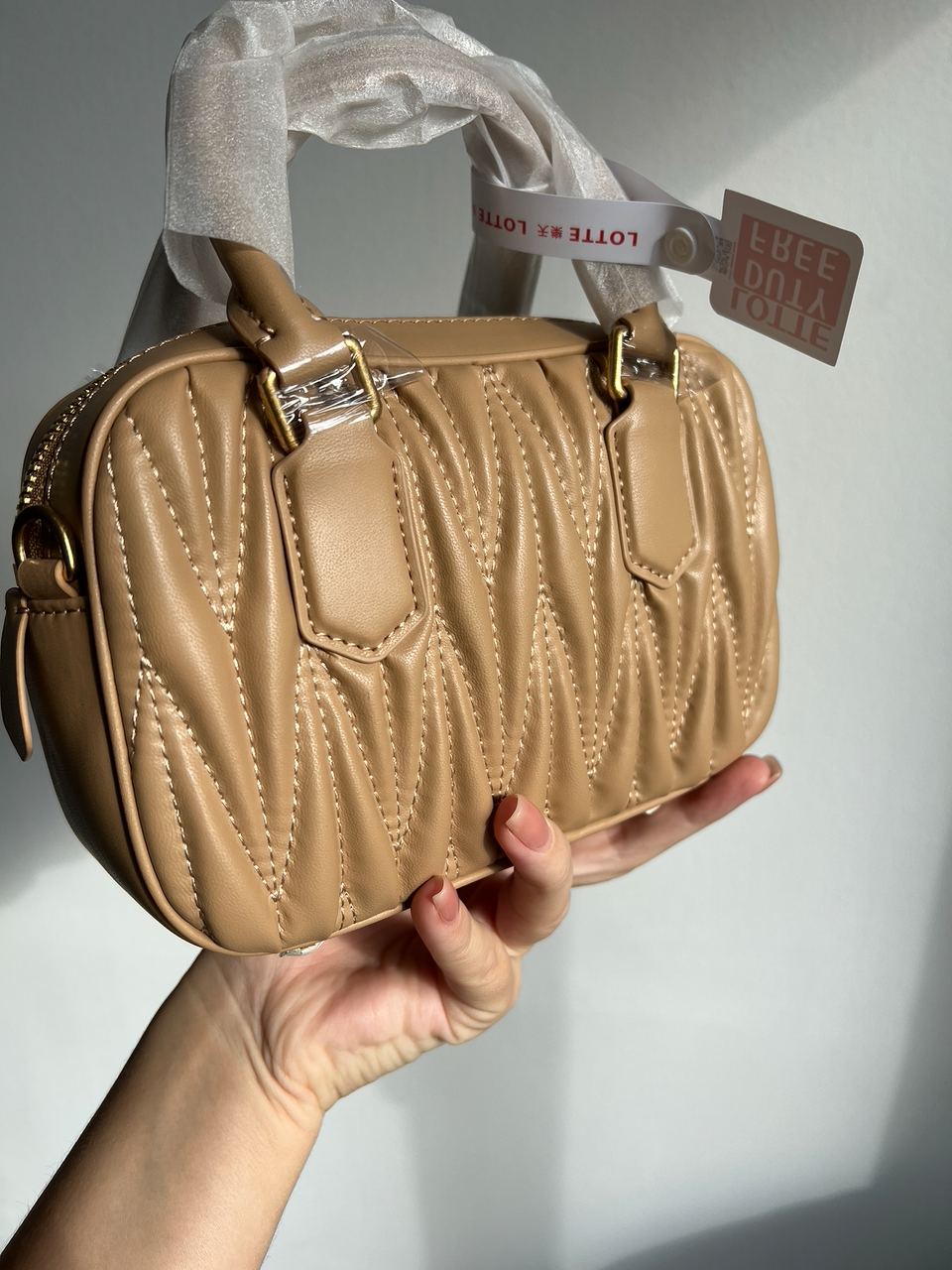 MiuMiu Arcadie Matelass? Nappa Leather Bag Beige - 20