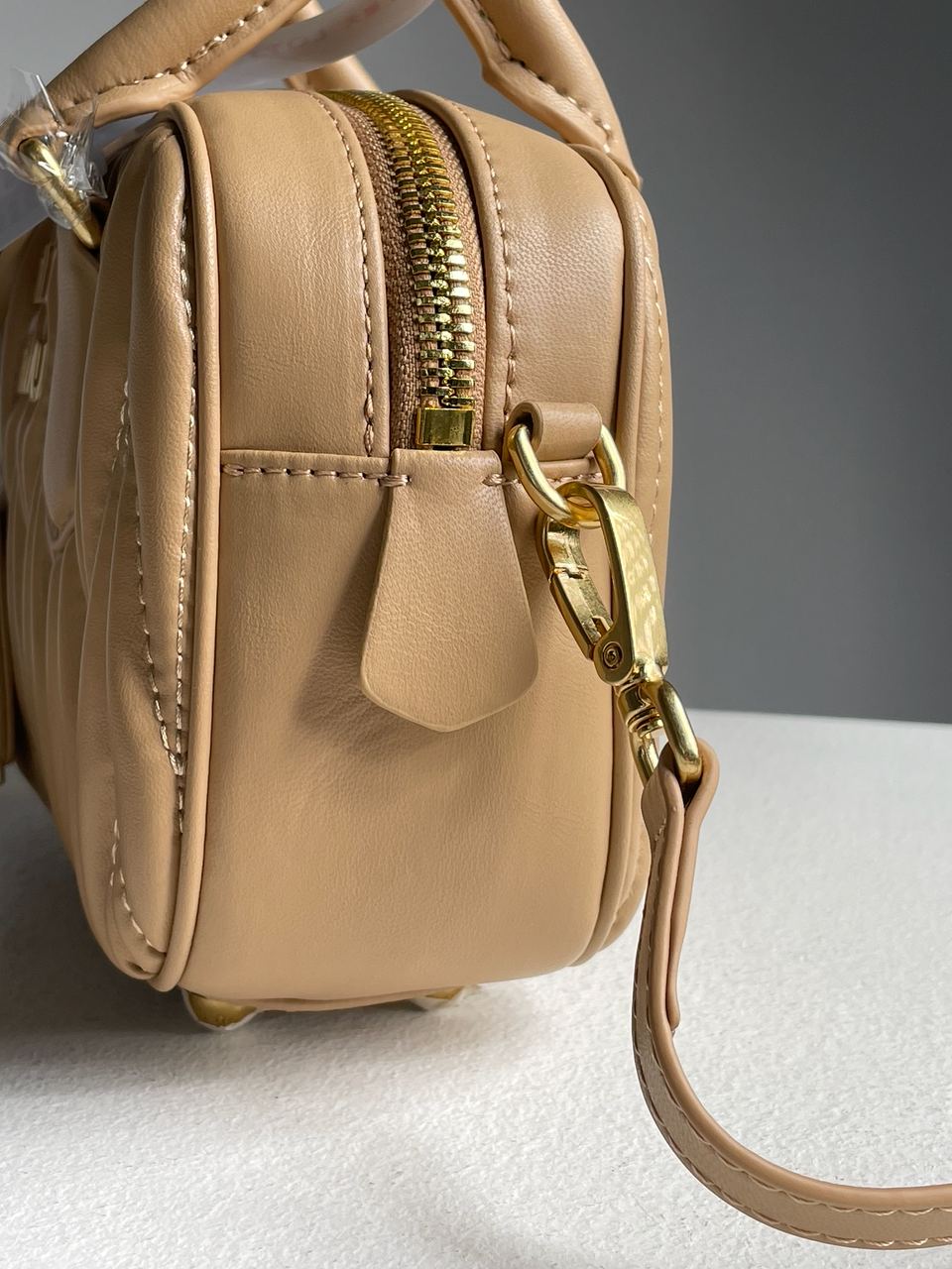 MiuMiu Arcadie Matelass? Nappa Leather Bag Beige - 23