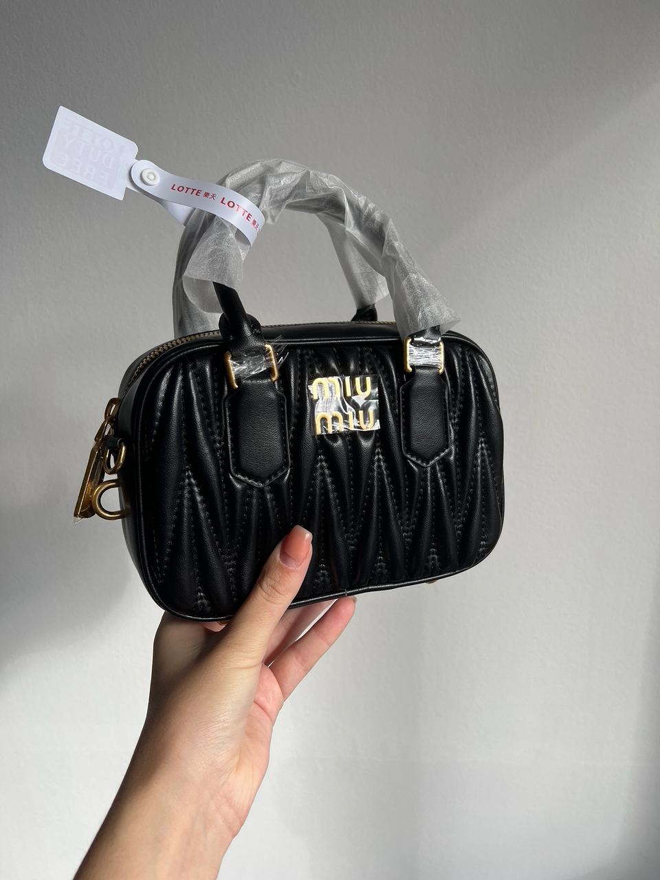 MiuMiu Arcadie Matelass? Nappa Leather Bag Black - 11