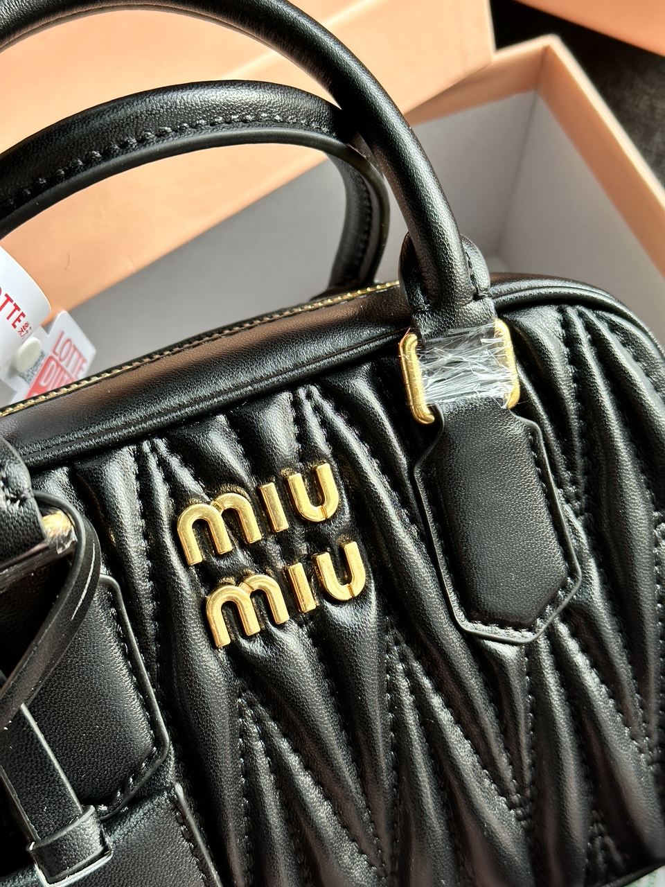 MiuMiu Arcadie Matelass? Nappa Leather Bag Black - 14