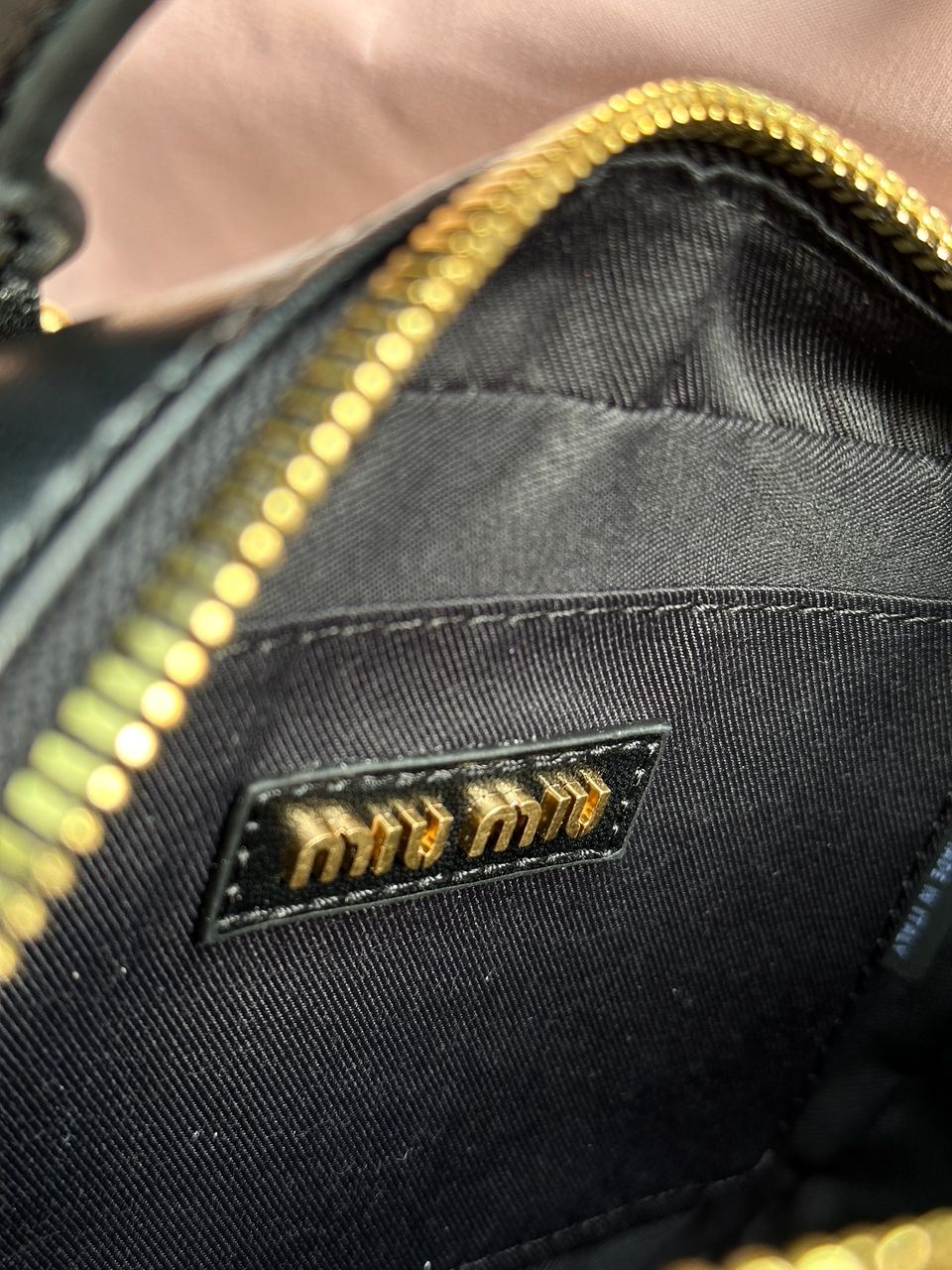 MiuMiu Arcadie Matelass? Nappa Leather Bag Black - 33